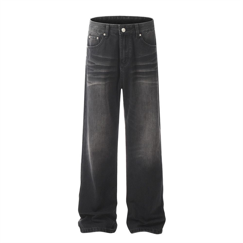 Japanese Brand × Jean Men's American simple loose distressed washed jeans Size US 32 / EU 48 - 1 Thumbnail