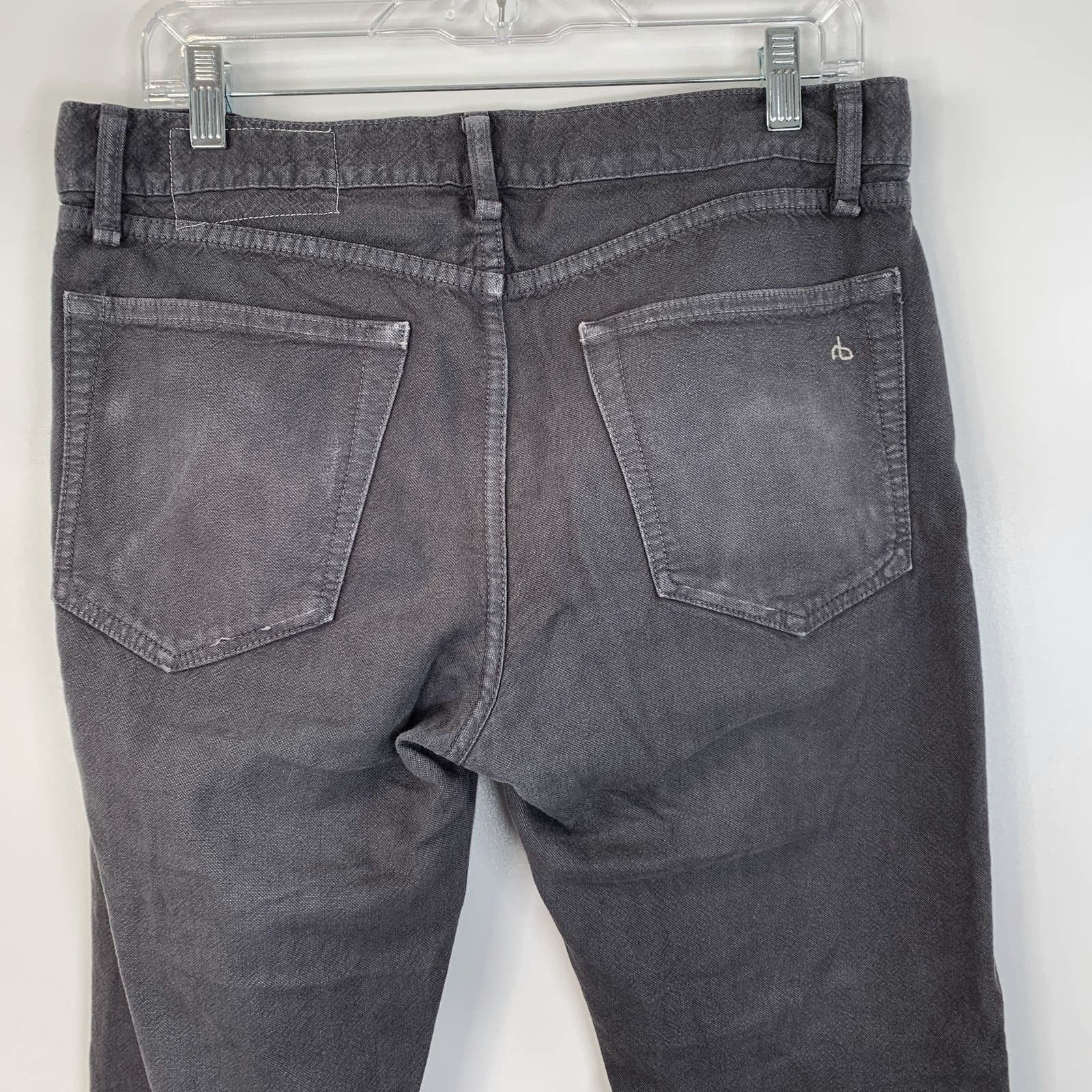 Rag & Bone Rag & Bone Jeans Slim Fit Straight Leg Charcoal Gray Denim Size US 31 - 8 Thumbnail