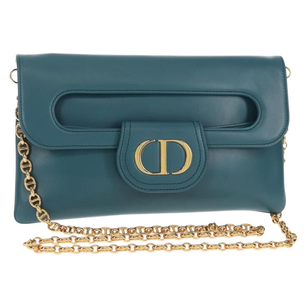 Dior Christian Dior DiorDouble Chain Bag Leather Size ONE SIZE - 1 Thumbnail