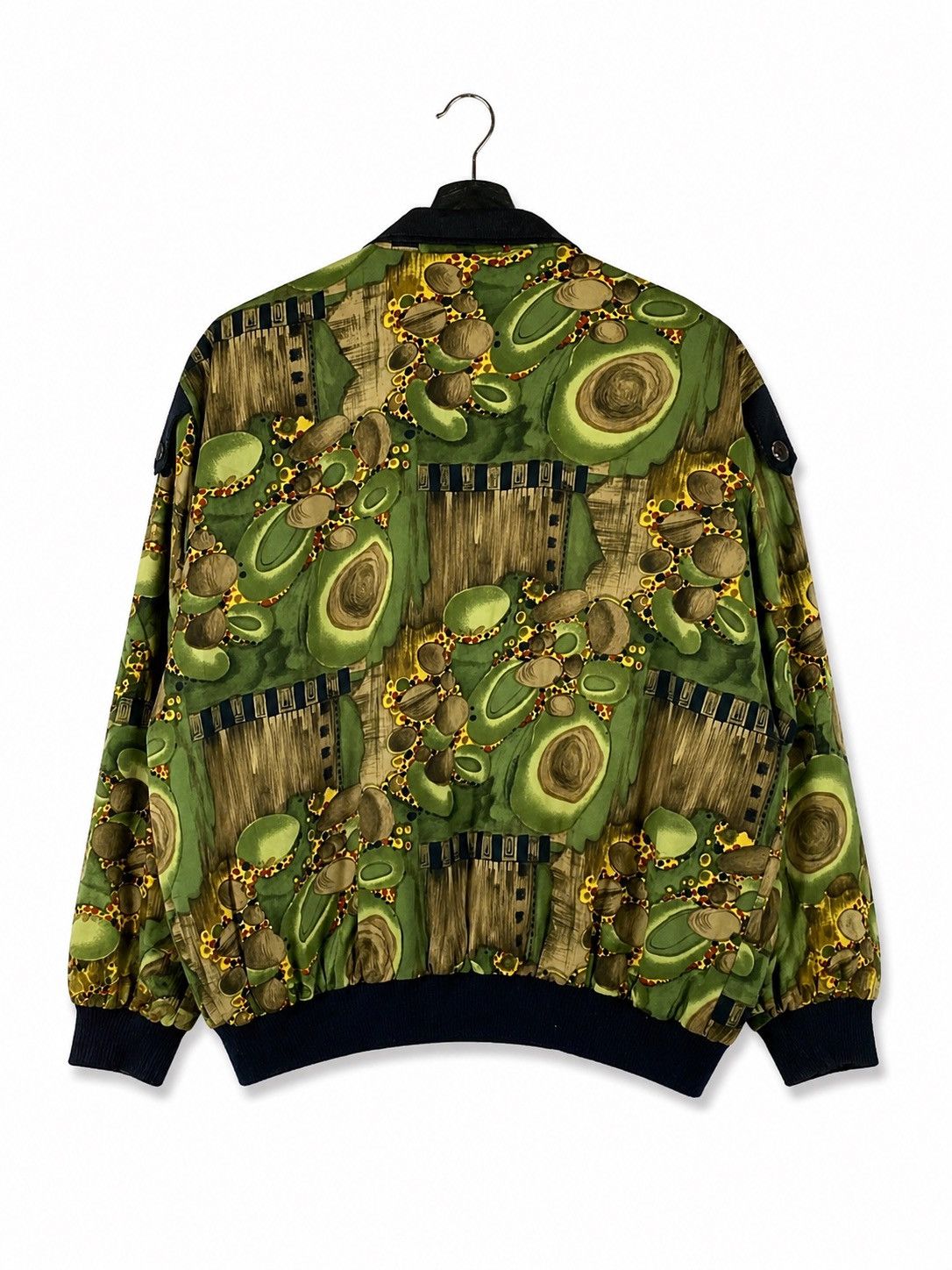 Vintage Toupez Vintage Abstract Pattern Jacket Green Artistic Print Size US L / EU 52-54 / 3 - 2 Thumbnail