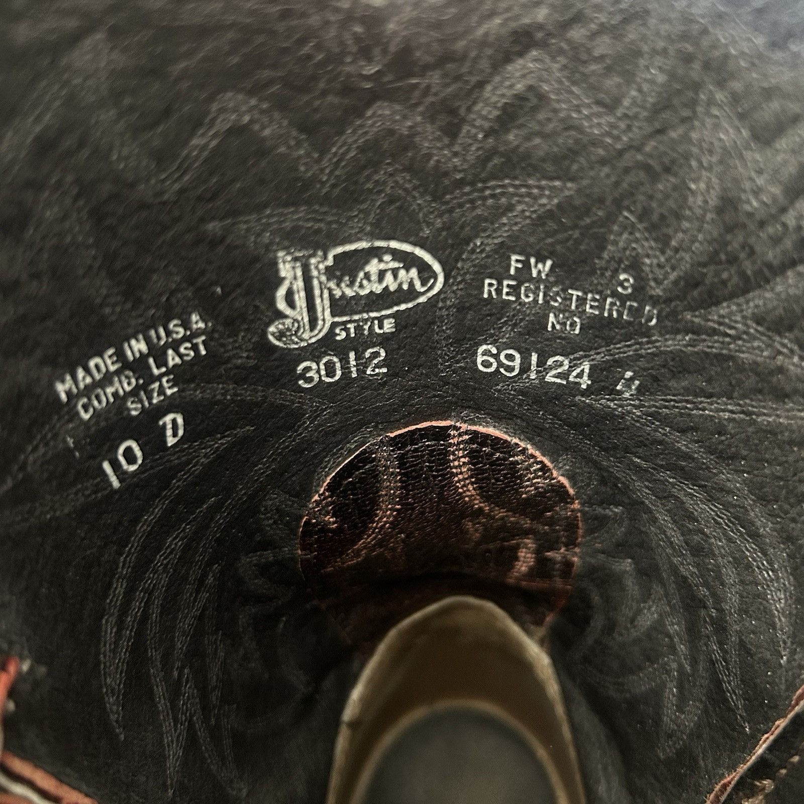 Justin Justin 3012 Full Quill Ostrich Cowboy Boots Mens 10 D Size US 10 / EU 43 - 5 Thumbnail