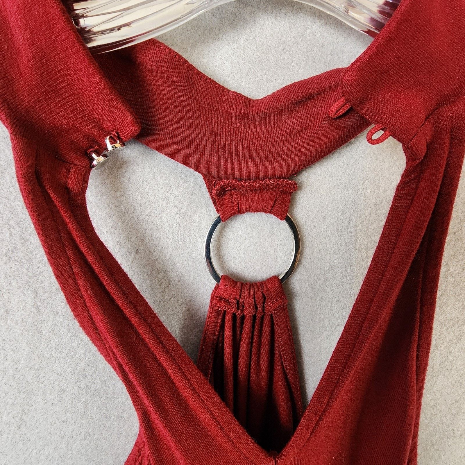 Forever 21 Forever 21 Halter Ring Cut-Out Mini Dress Medium Red Size M / US 6-8 / IT 42-44 - 6 Thumbnail