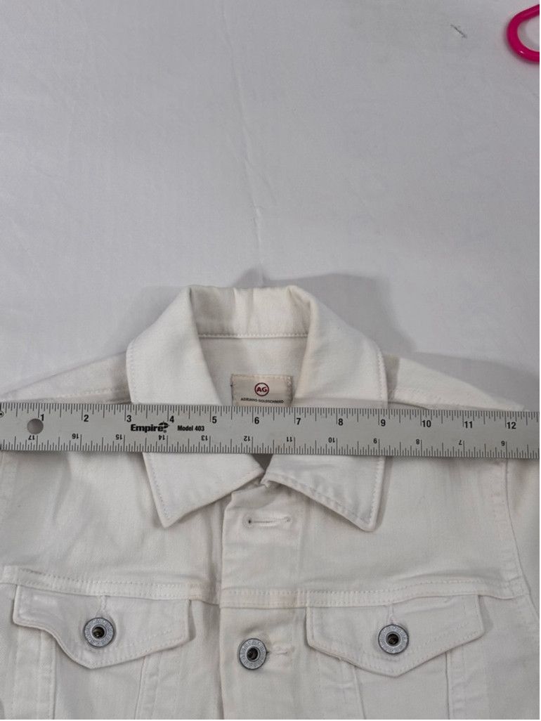 AG Adriano Goldschmied Women's AG Adriano Goldschmied Denim Jacket XS White Size XXS / US 00 / IT 34 - 3 Thumbnail
