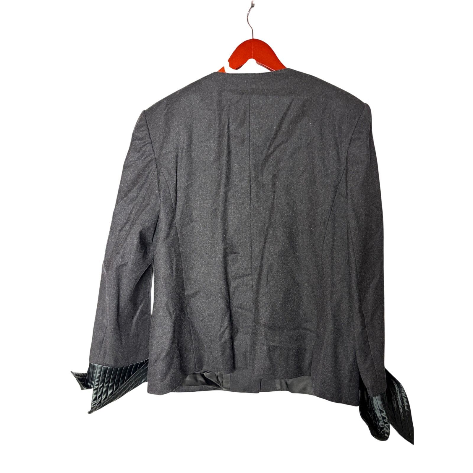 Louis Feraud Vintage Louis Feraud Blazer Jacket Black Minimalist 90s 12 Size XL / US 12-14 / IT 48-50 - 7 Thumbnail