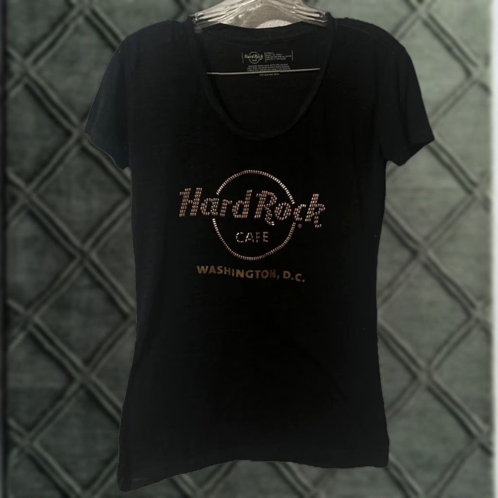Hard Rock Cafe VINTAGE? Hard Rock Cafe XS T Shirt Womens Black Logo Washington DC 2152 Size XS / US 0-2 / IT 36-38 - 1 Thumbnail