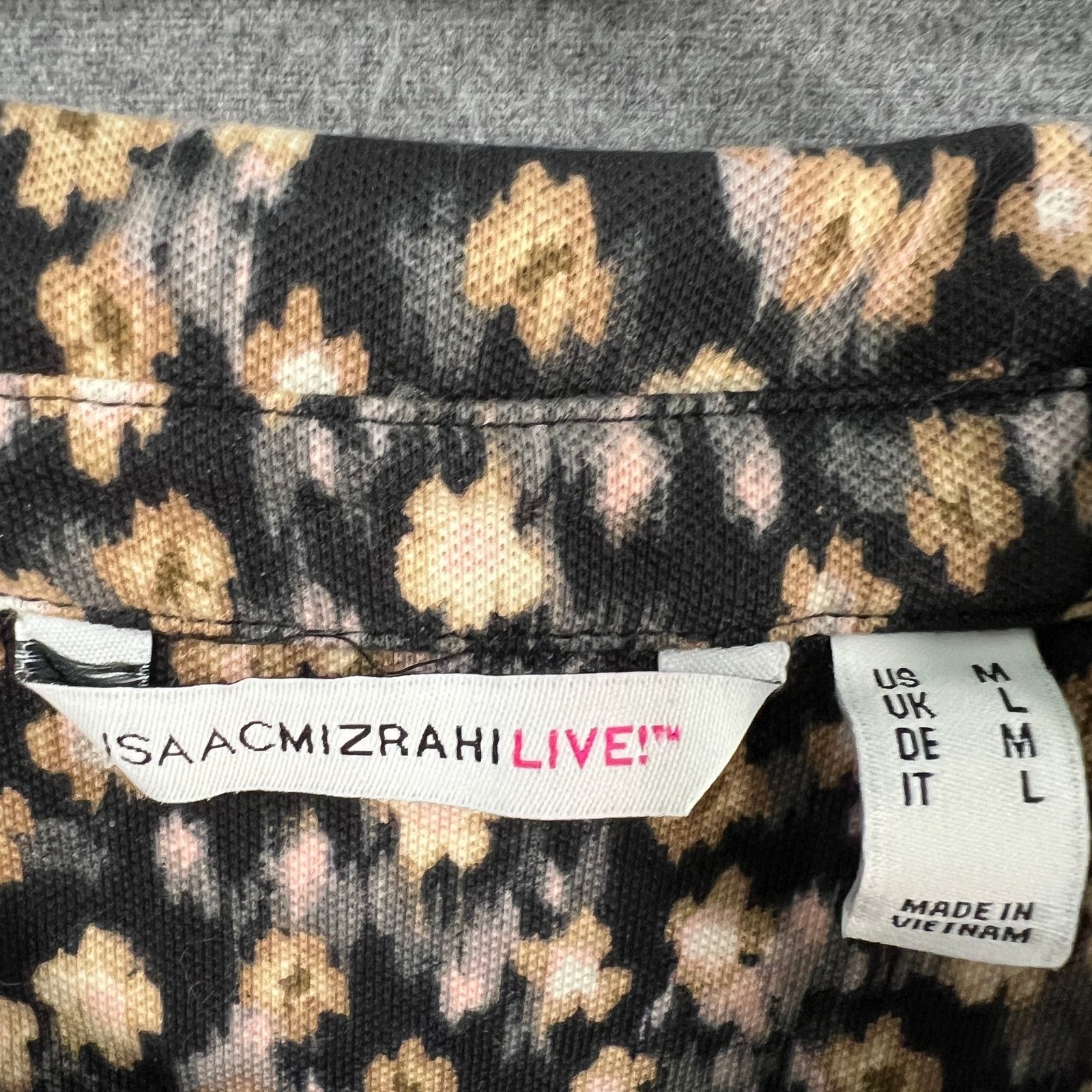 Isaac Mizrahi Isaac Mizrahi LIVE! Sleeveless Button Polo Top Black Size M / US 6-8 / IT 42-44 - 3 Thumbnail