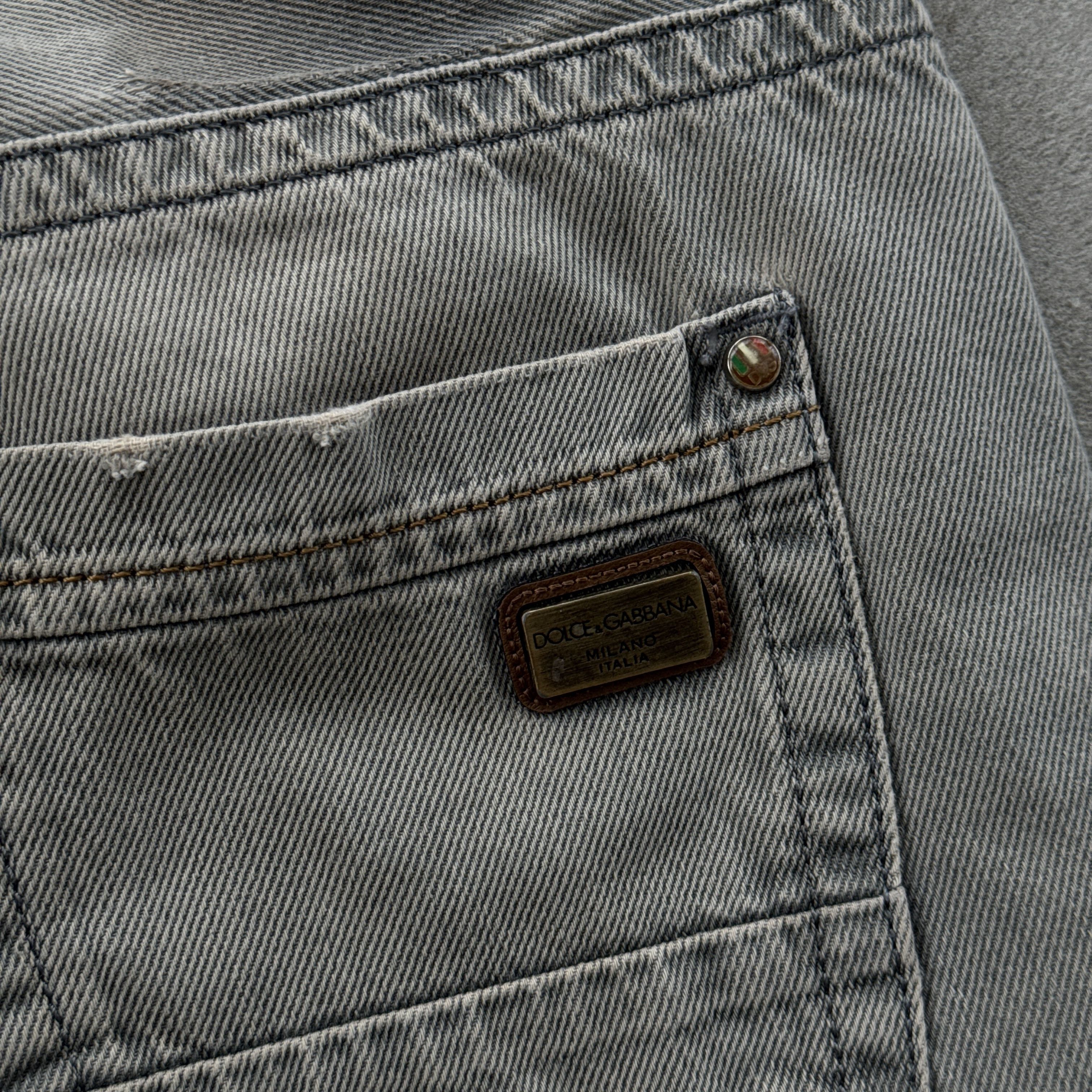 Dolce & Gabbana Dolce Gabbana Vintage Grey Denim Jeans Luxury Pants Size US 31 - 3 Thumbnail