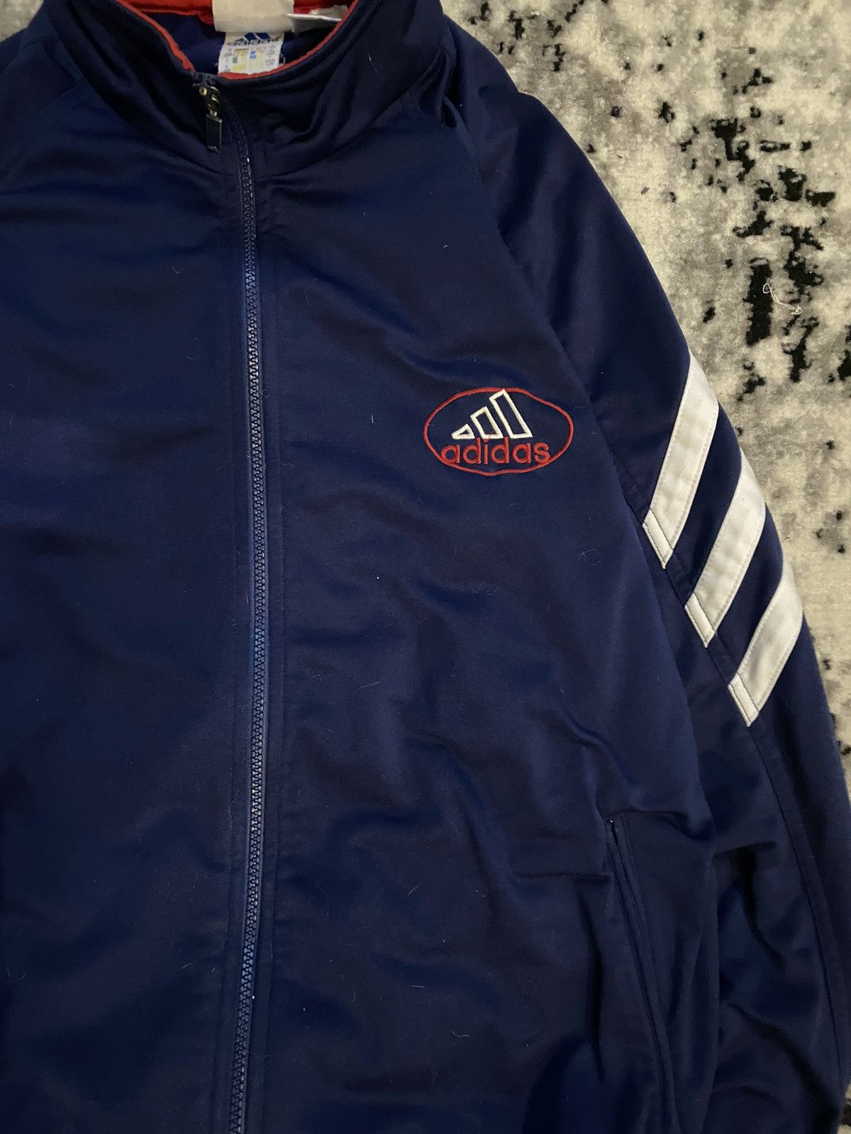 Adidas × Vintage Vintage Adidas Zip Hoodie Big Logo Rare L Size Size US L / EU 52-54 / 3 - 7 Thumbnail