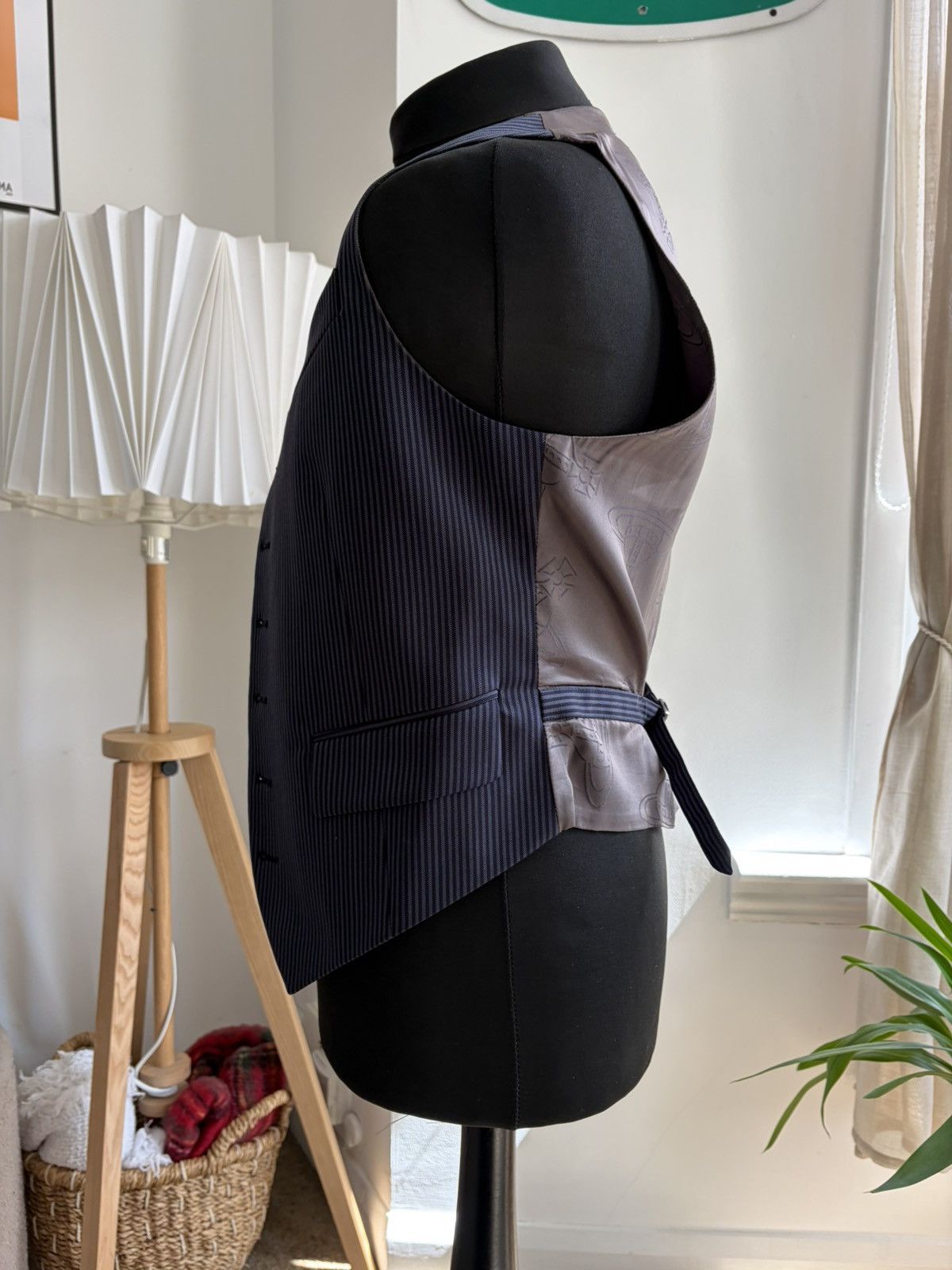 Vivienne Westwood Mourning Stripe Waistcoat Size 48R - 4 Thumbnail