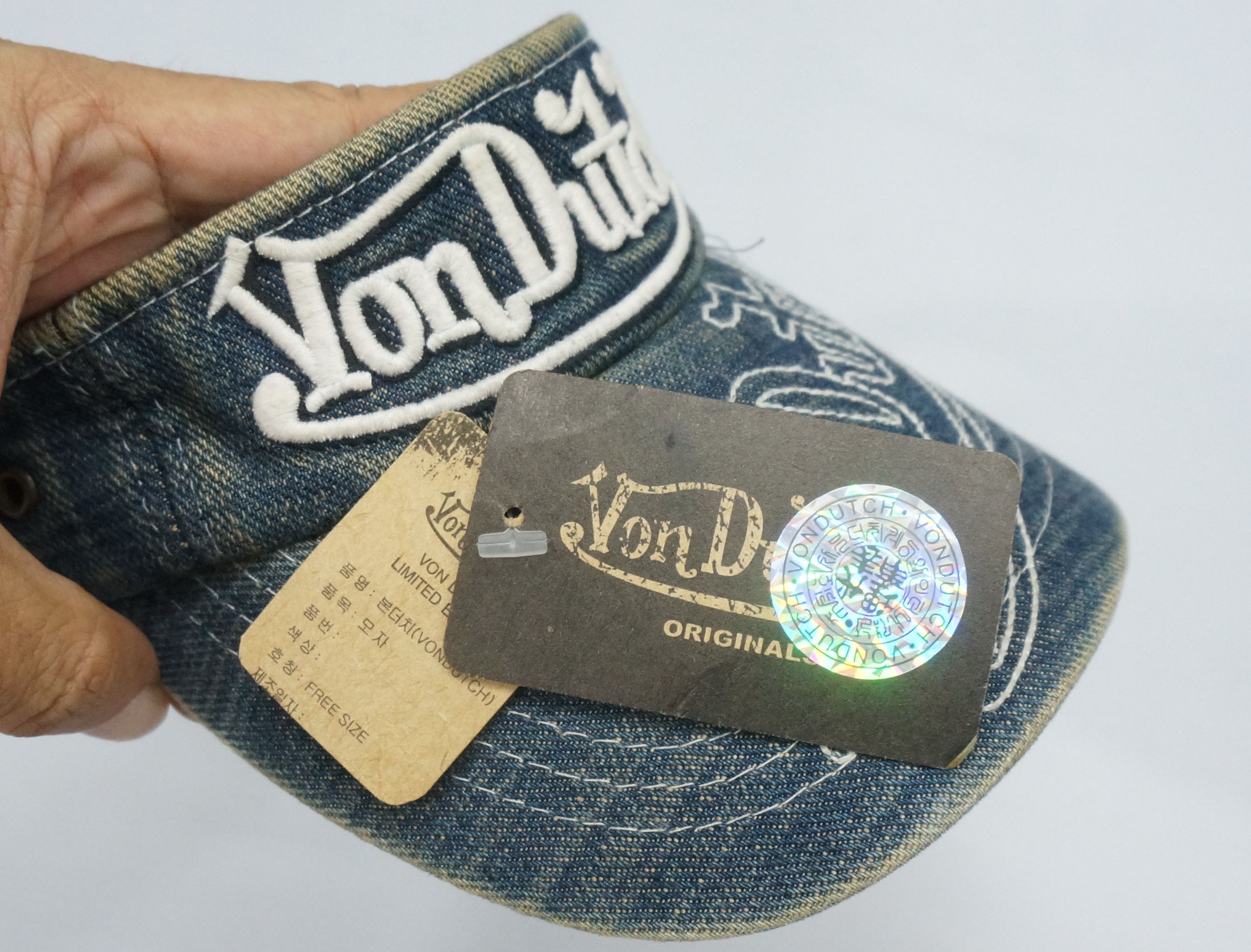 Von Dutch Rare VON DUTCH Limited Edition NOS Vintage Denim Half Cap Size ONE SIZE - 7 Thumbnail