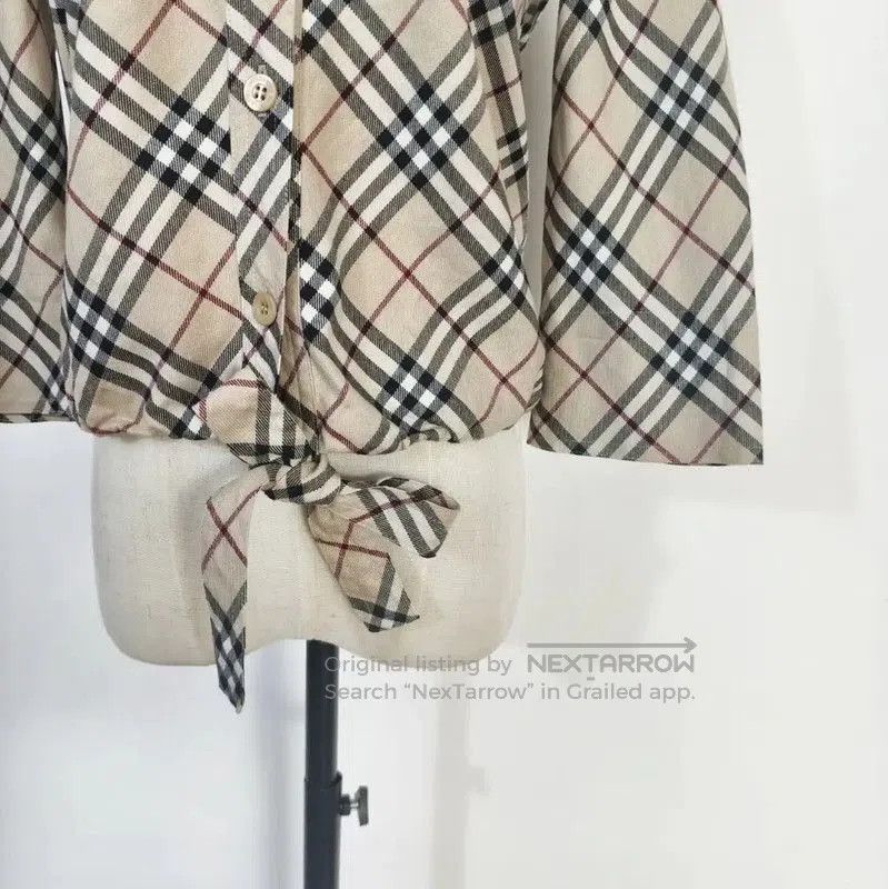 Burberry Burberry Women's Khaki Cotton Check Shirt. Size M / US 6-8 / IT 42-44 - 2 Thumbnail