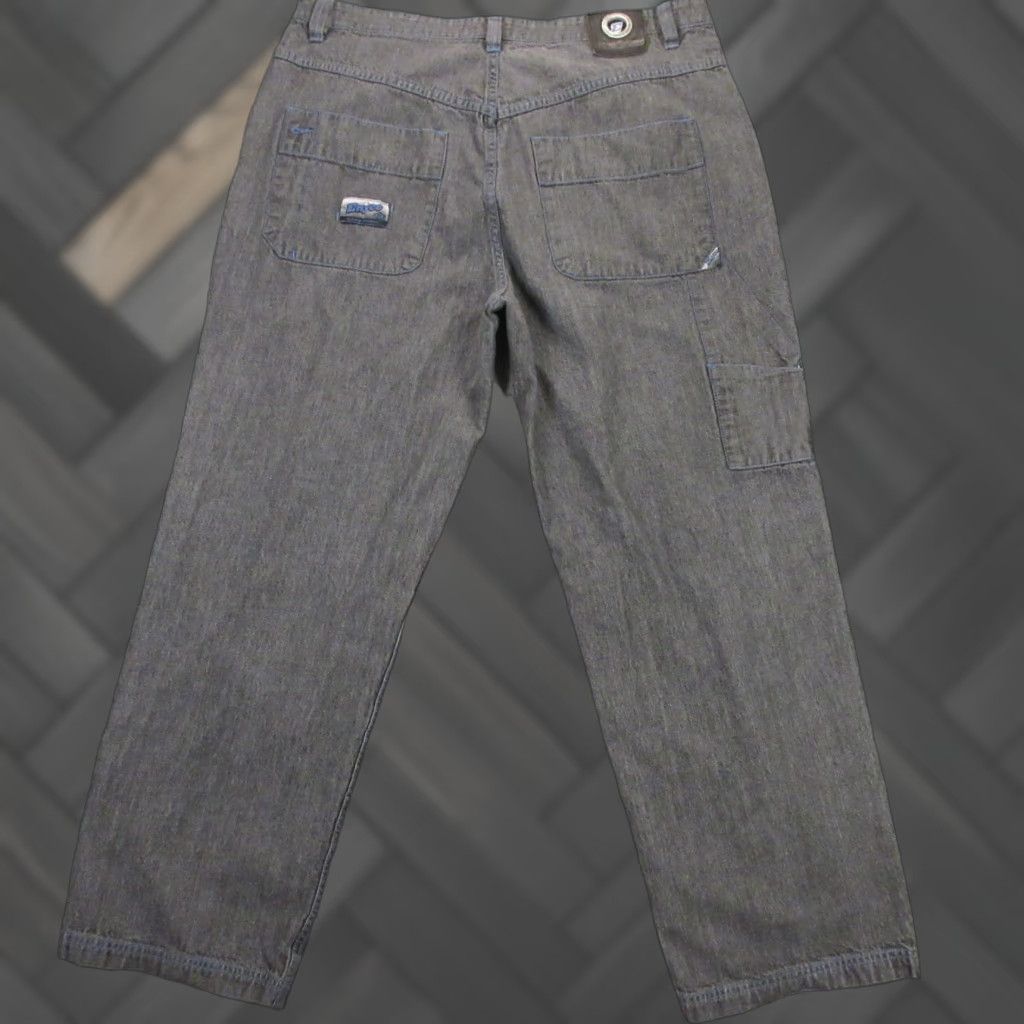 VINTAGE enyce Jeans (Main Selling Point) Men Jeans (Category) Adult Size 36 Gray 36 Relaxed Fit 5-Pocket Denim Hip Hop Y2K Vintage 2000s Mens