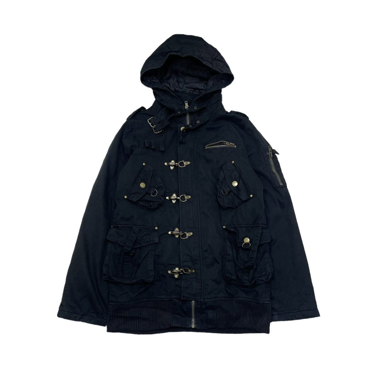 14th Addiction × Le Grande Bleu (L.G.B.) × Mari's Rock 💥Japanese Brand Rote Rose Metal Buckle Jacket Size US M / EU 48-50 / 2 - 2 Thumbnail