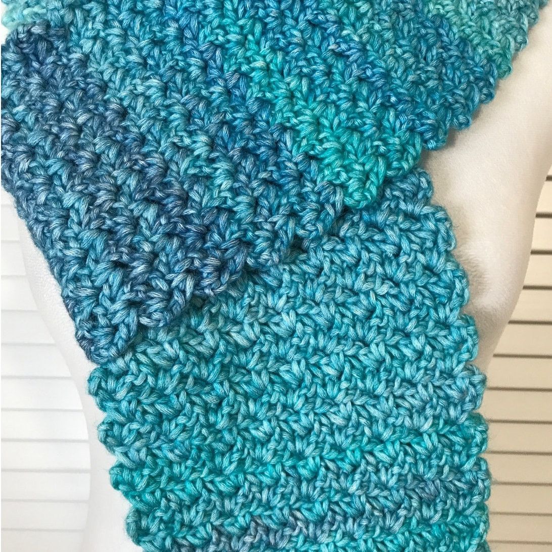 Handmade NWT Handmade Crocheted Beige Multicolor Beanie Scarf 92” Size ONE SIZE - 2 Thumbnail