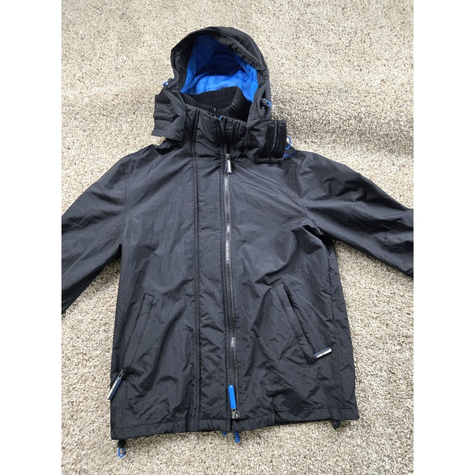 Superdry Superdry Windcheater Jacket Womens M Black Hooded Nylon Shell Pockets Windbreaker Regular Size: M Color: Black Size M / US 6-8 / IT 42-44 - 4 Thumbnail