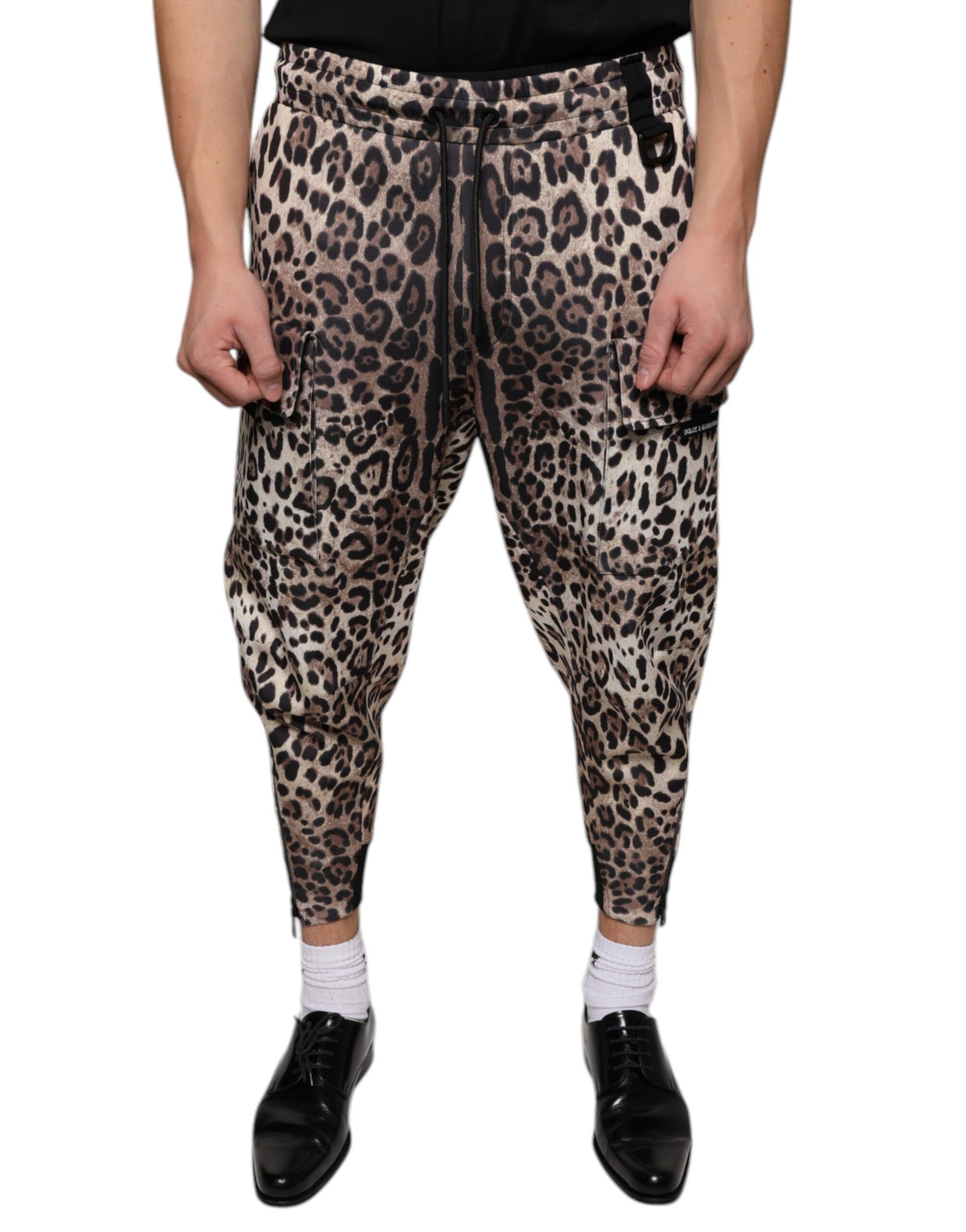 Dolce & Gabbana o1y0125 Leopard-Print Cargo Pant in Brown Size US 28 / EU 44 - 1 Thumbnail