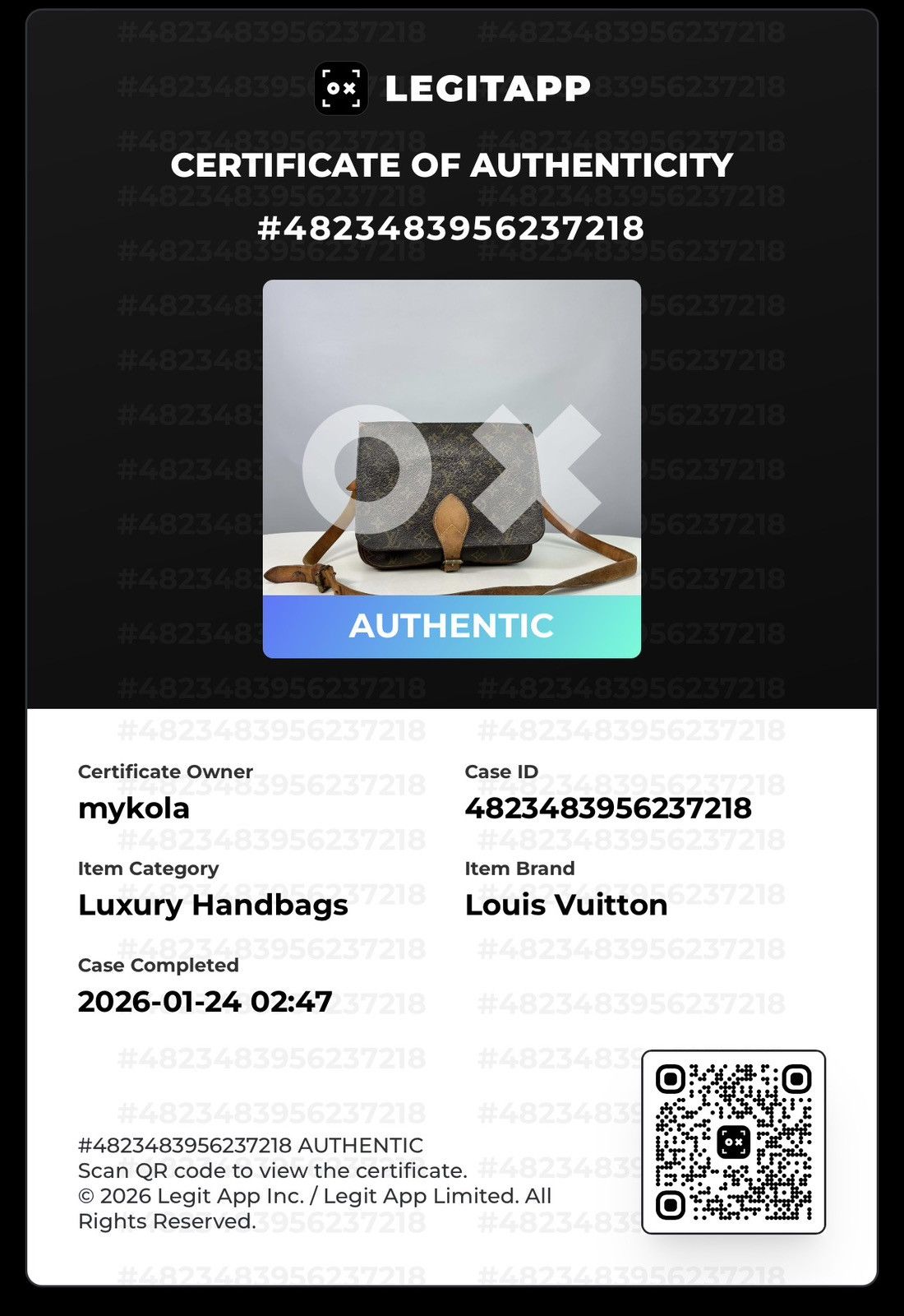 Louis Vuitton authentic COA LegitApp LOUIS VUITTON Cartouchière VNG 70s Size ONE SIZE - 23 Thumbnail
