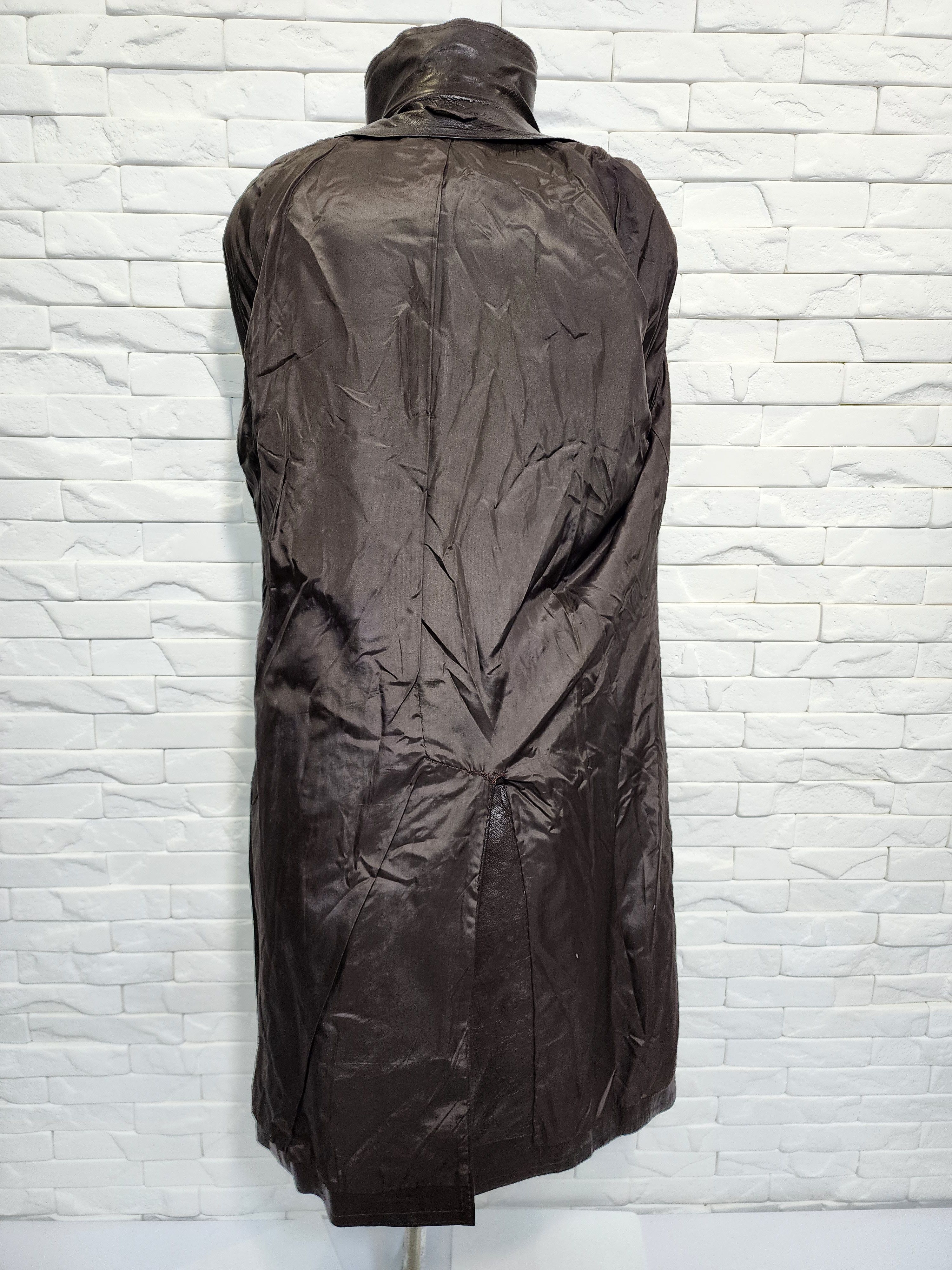 Genuine Leather Men's Brown Leather Cardigan: Button Front Coat Size US M / EU 48-50 / 2 - 8 Thumbnail