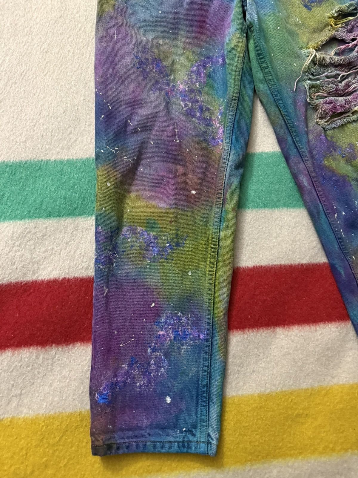(SOUND)+(VISION) × Levi's × Levi's Vintage Clothing Vintage 90s Tie Dye Paint Splatter 550 Levi’s Jeans 28x28 Size US 28 / EU 44 - 10 Thumbnail