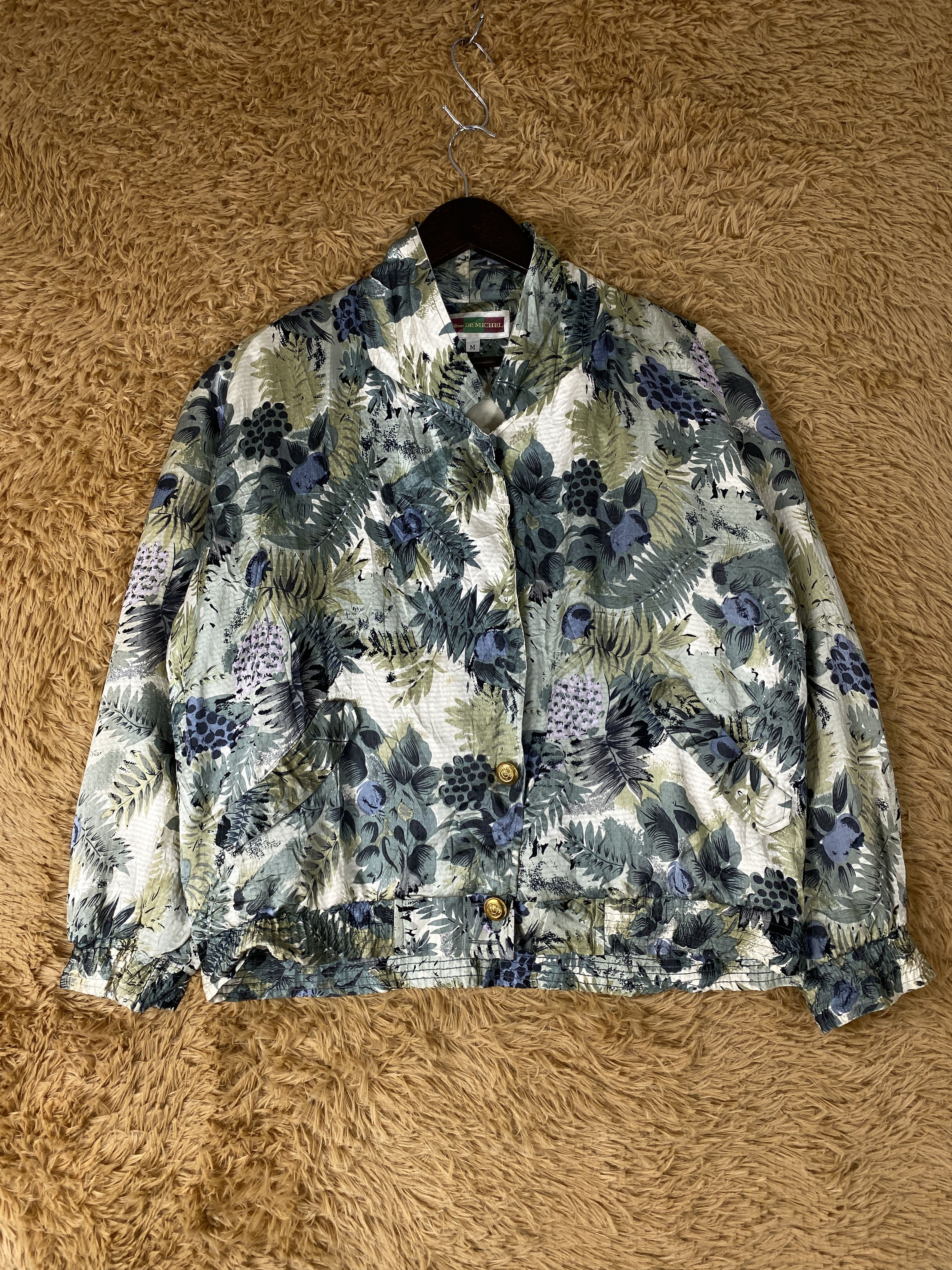 image of Traditional Weatherwear x Vintage Helene De Michel Floral Art Design Jacket, Men's (Size Medium)