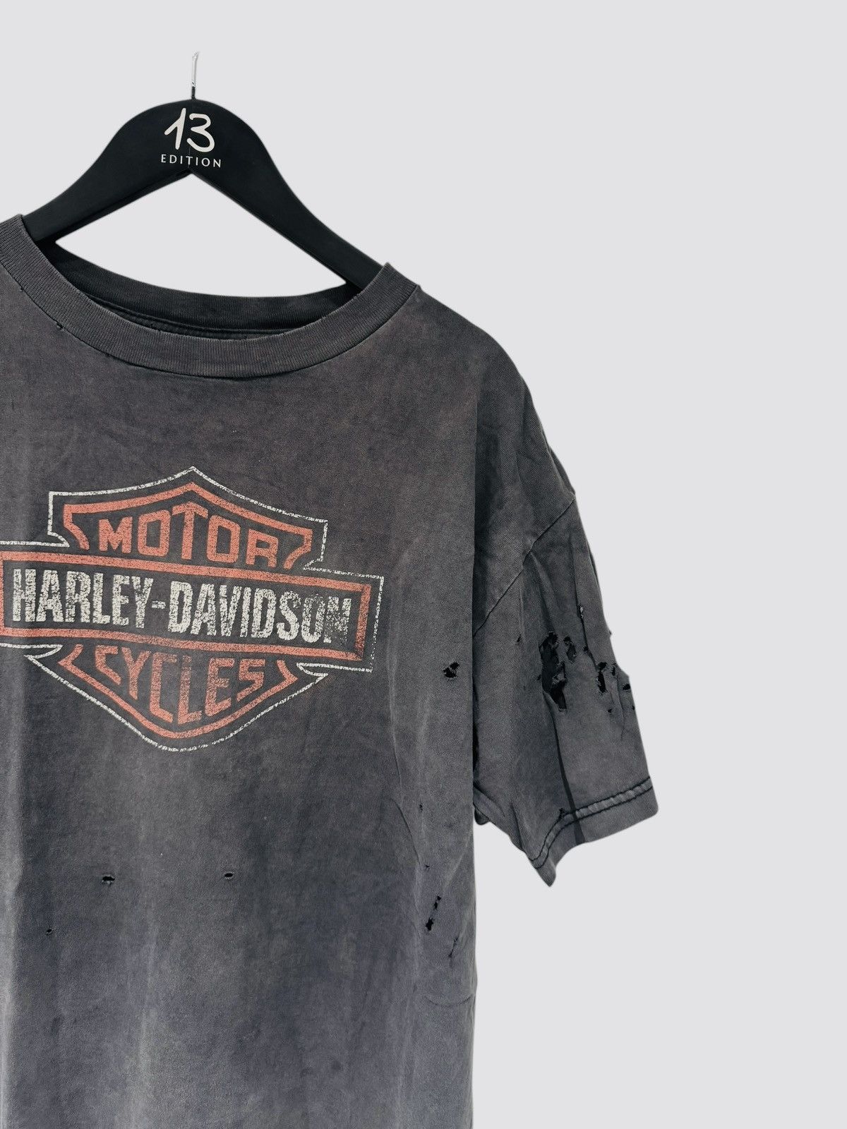 Harley Davidson Thrashed & Faded Vintage Harley Davidson Tee Size US XL / EU 56 / 4 - 2 Thumbnail