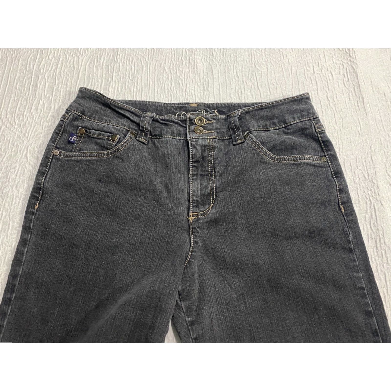 Vintage Code Bleu Jeans Womens Size 8 Black Denim Boot Cut Flare Flap Pockets Size 30" / US 8 / IT 44 - 4 Thumbnail