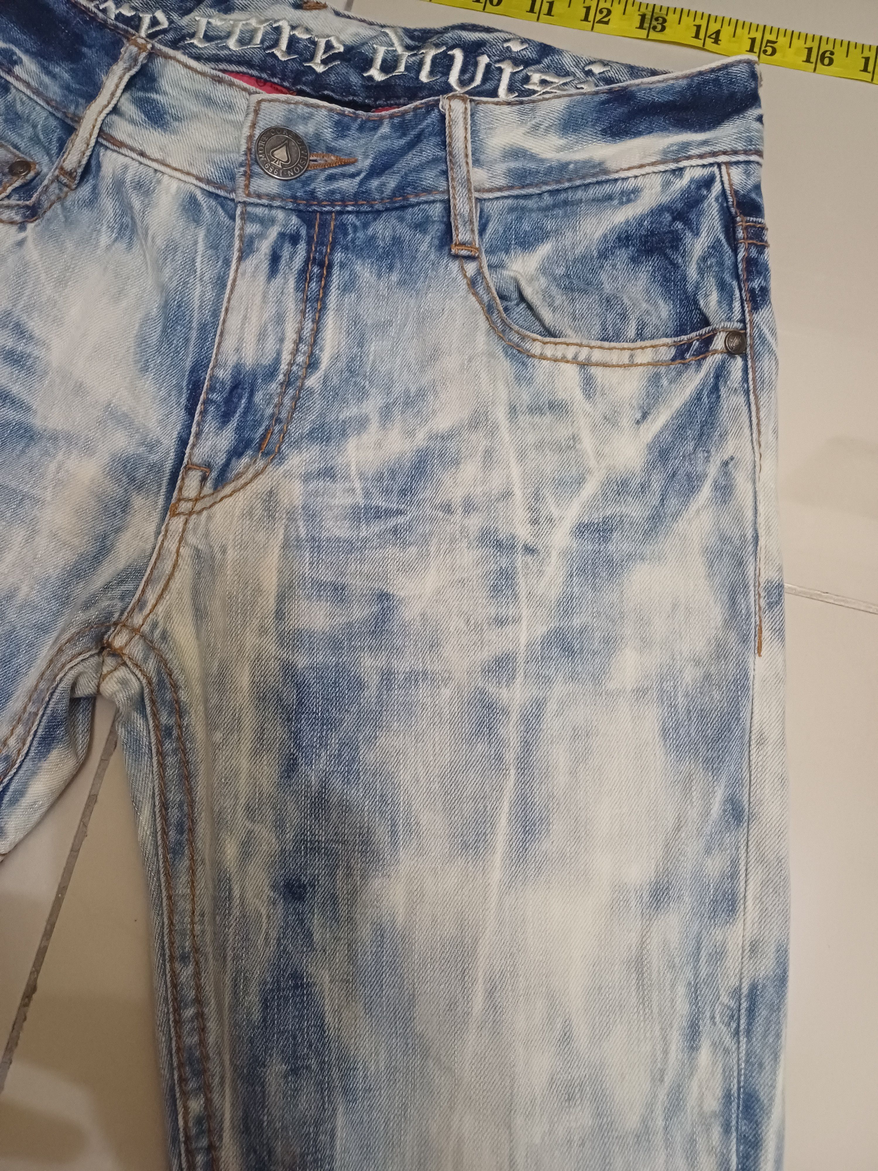 Seditionaries Crazy acid wash jeans Punk Goth Distressed MCD Jeans Size US 30 / EU 46 - 8 Thumbnail
