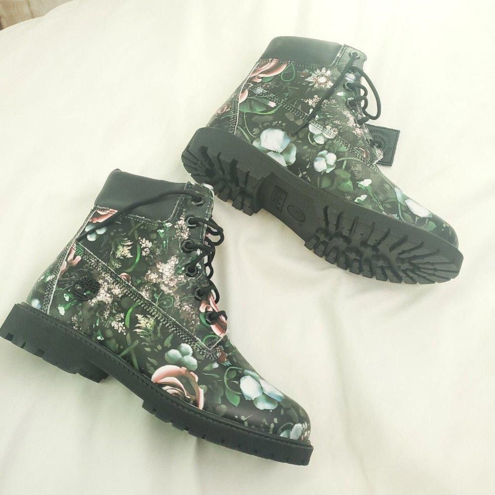 Timberland Timberland Womens Primaloft Black Floral Rain Boots Size 7.5 Size US 7.5 / IT 37.5 - 2 Thumbnail