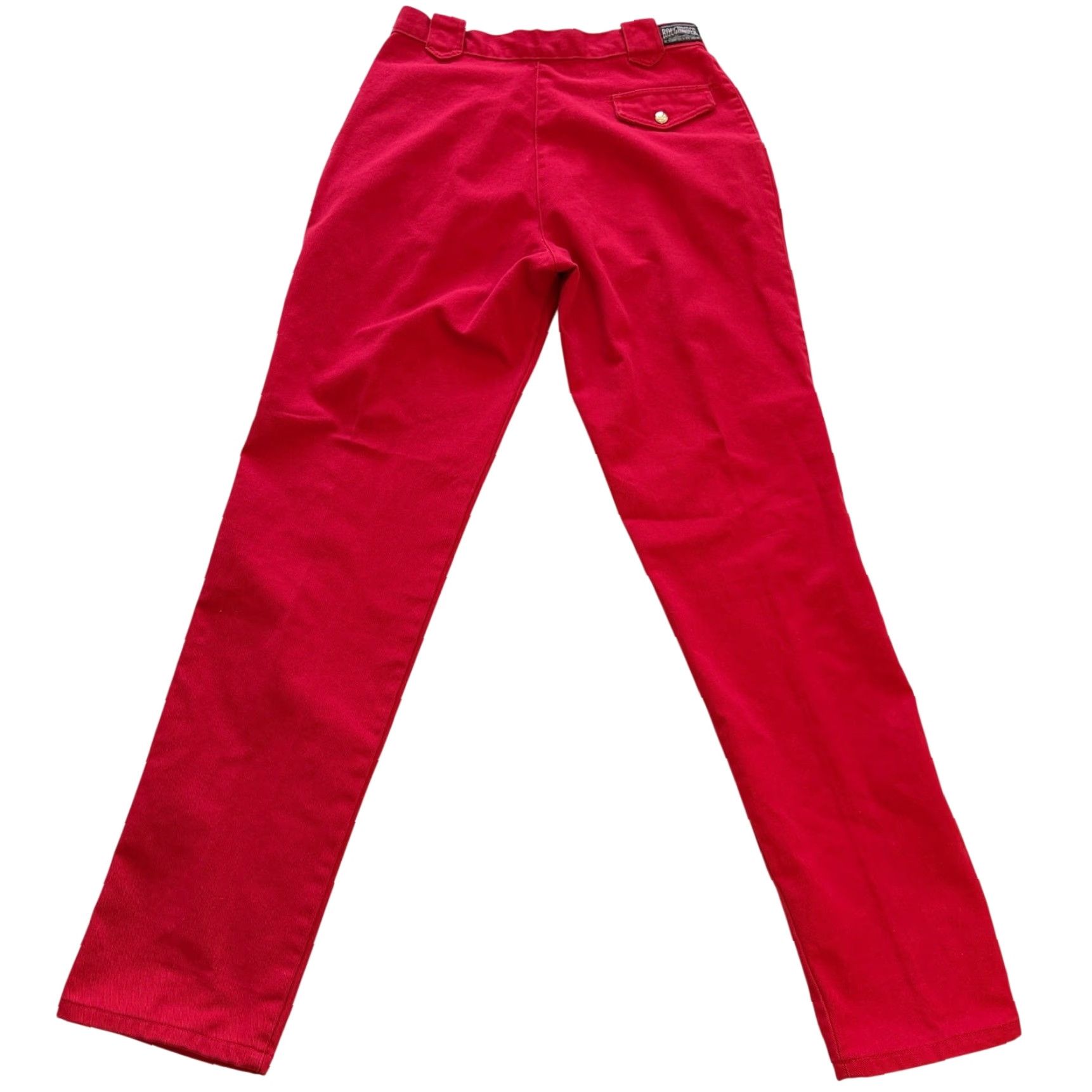 Vintage VINTAGE Roughrider by Circle T Jeans Women’s 32 Red High Waist Western Bare Back Straight Jeans Mens? Size 24" / US 00 / IT 34 - 3 Thumbnail
