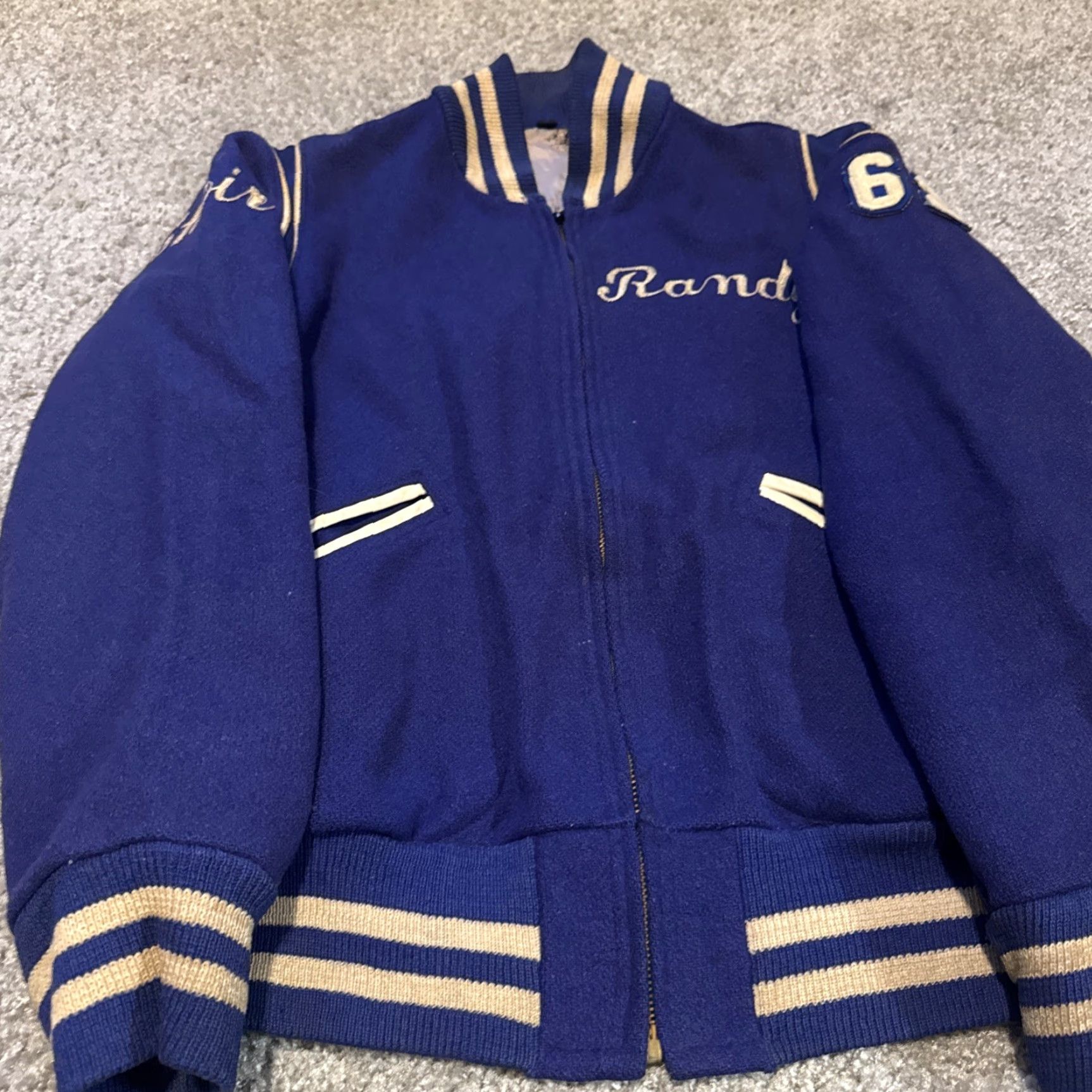 Vintage VINTAGE 1960s Varsity Jacket Wool Purple Zanesville Ohio Unbranded Unisex Adults M Size Letterman School Size US M / EU 48-50 / 2 - 3 Thumbnail