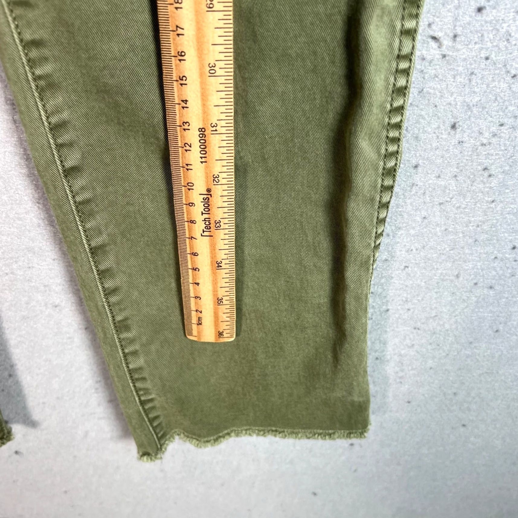 Madewell Madewell Womens Pants Green Cotton Blend Slim Straight Chino 26 Tall Adult Womens Inseam 31 High Rise Pockets Casual Size 26" / US 2 / IT 38 - 7 Thumbnail