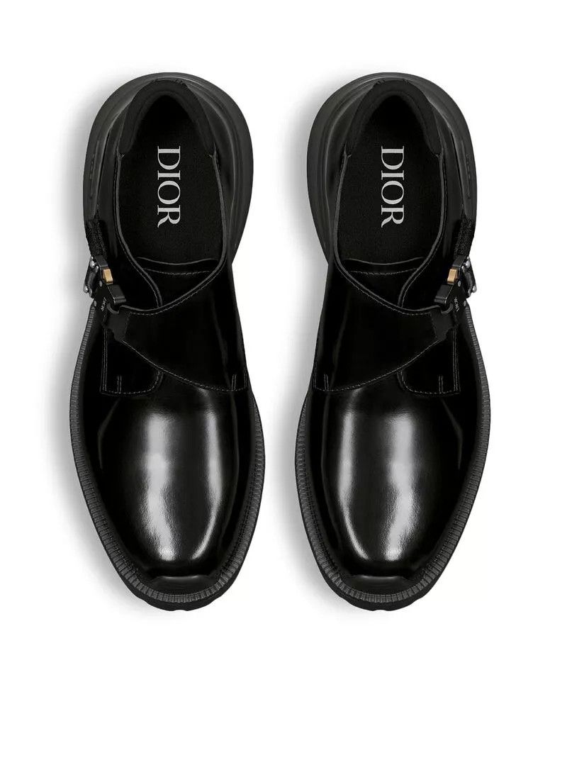 Dior DIOR Black Leather Combat Monk Derby Shoes Auth. New Size US 6 / EU 39 - 3 Thumbnail