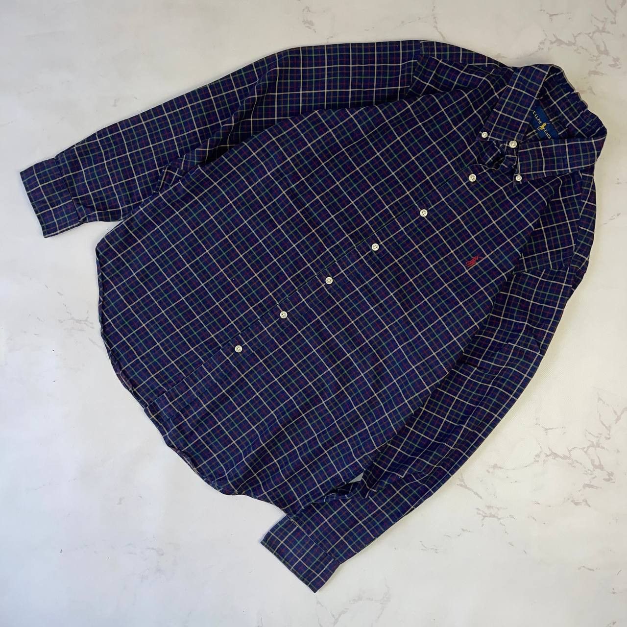 Polo Ralph Lauren Ralph Lauren Long Sleeve Button Shirt Plaid Vintage SIze M Size US M / EU 48-50 / 2 - 1 Thumbnail