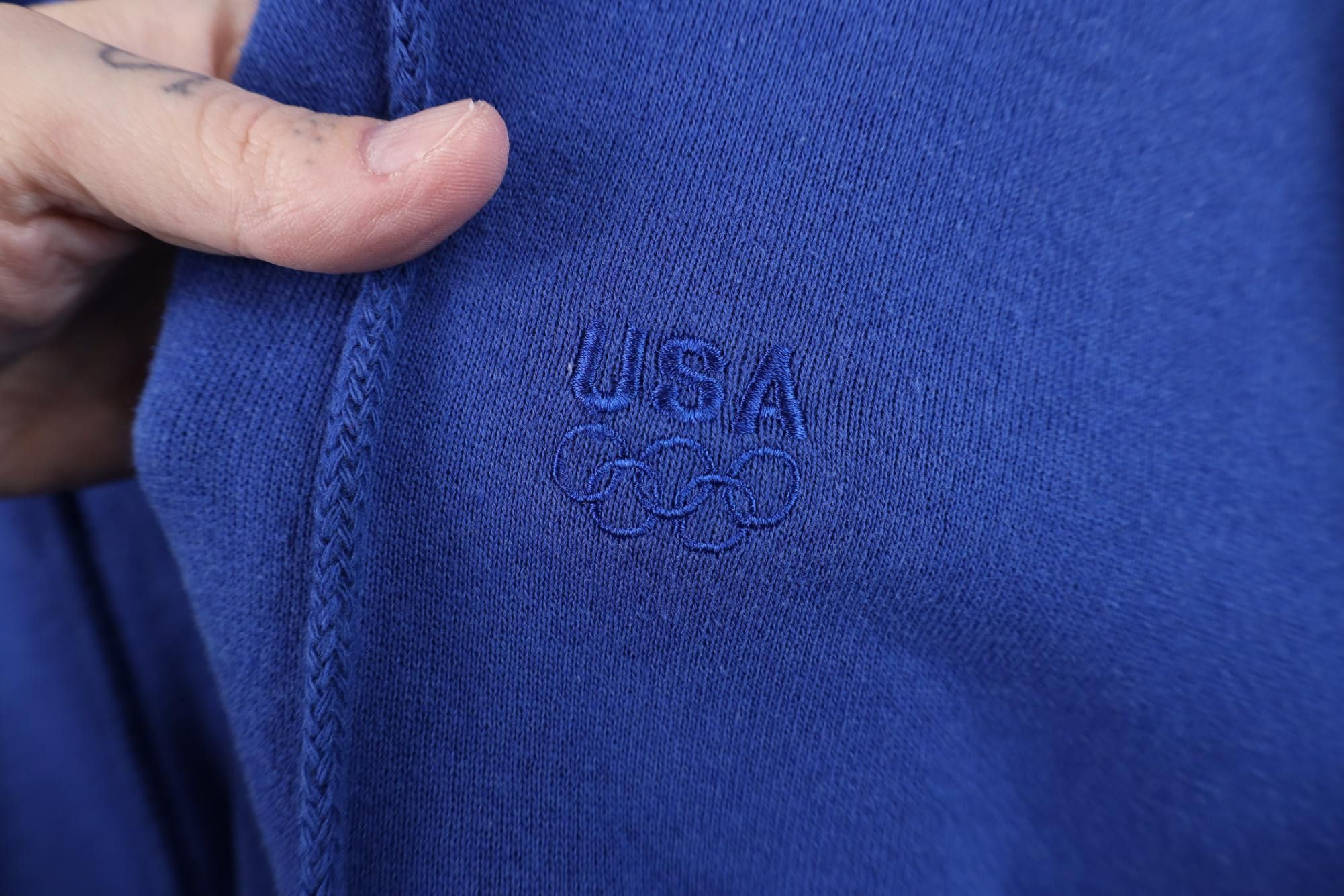 Vintage Vintage 90s USA Olympics Heavyweight Full Zip Hoodie USA Size US L / EU 52-54 / 3 - 4 Thumbnail