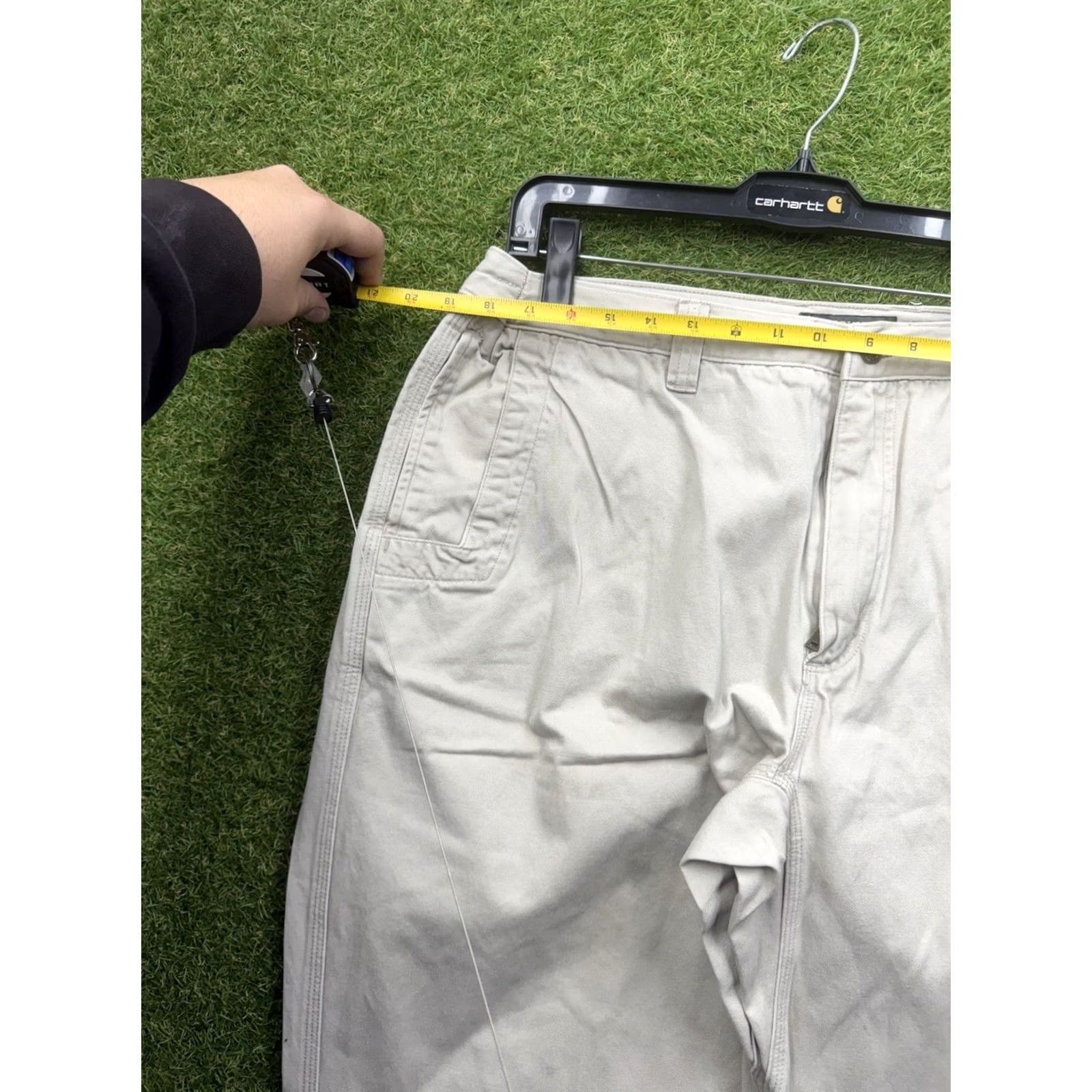 Mountain Khakis VINTAGE Mountain Khakis Chino Pants Mens 42x34 Canvas Beige Cotton Polyester Flat Front 34" Inseam Classic Fit Big & Tall Mens Pants Size US 42 / EU 58 - 3 Thumbnail