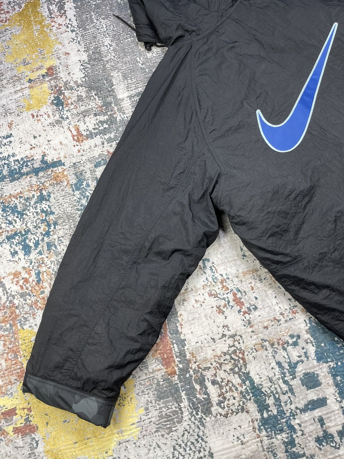 Nike Vtg 90s NIKE Big Swoosh Thick Quilted Coach Jacket Size US L / EU 52-54 / 3 - 10 Thumbnail