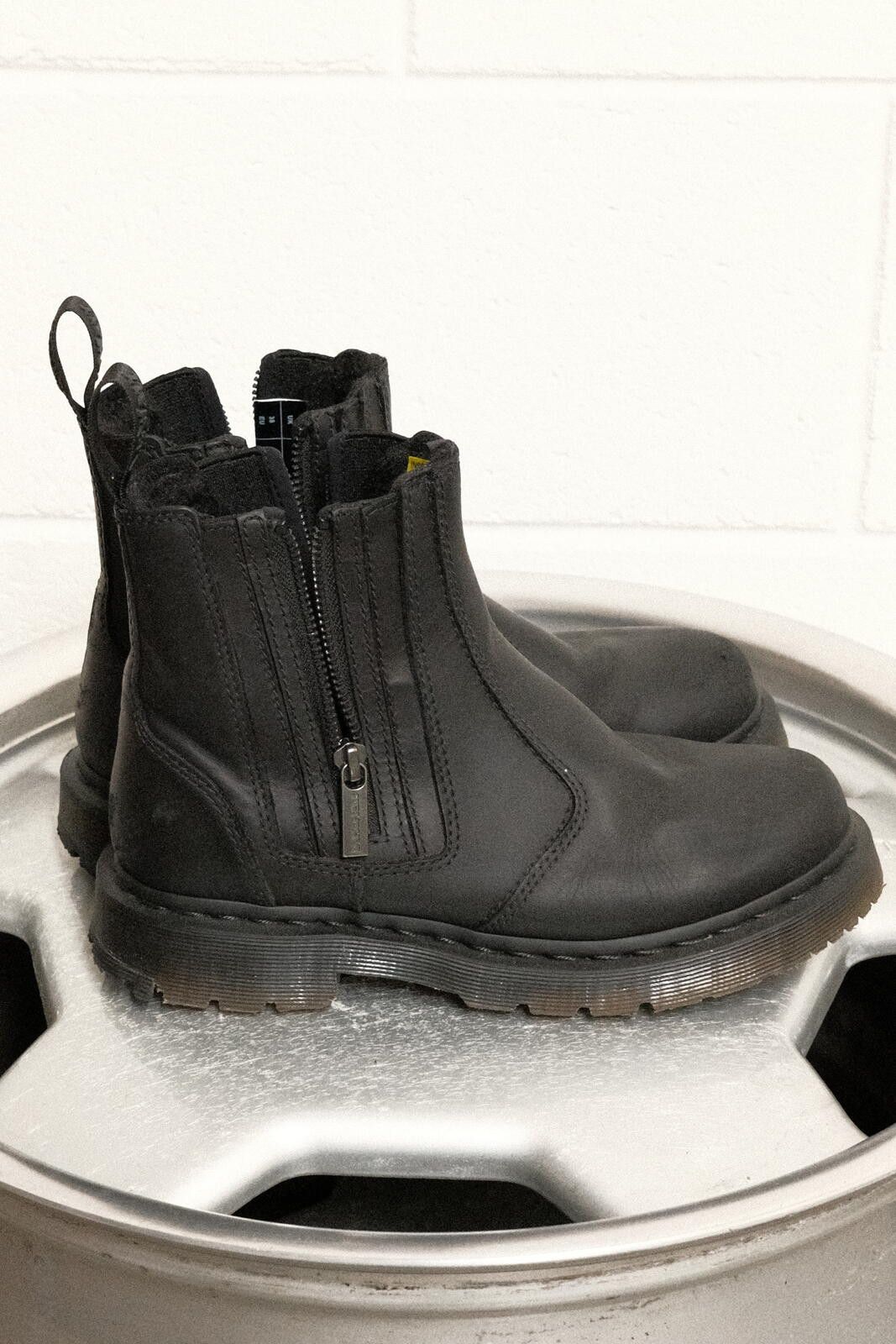 Dr. Martens Dr. Martens Black Leather Chelsea Boots with Side Zipper Size US 9 / EU 42 - 2 Thumbnail