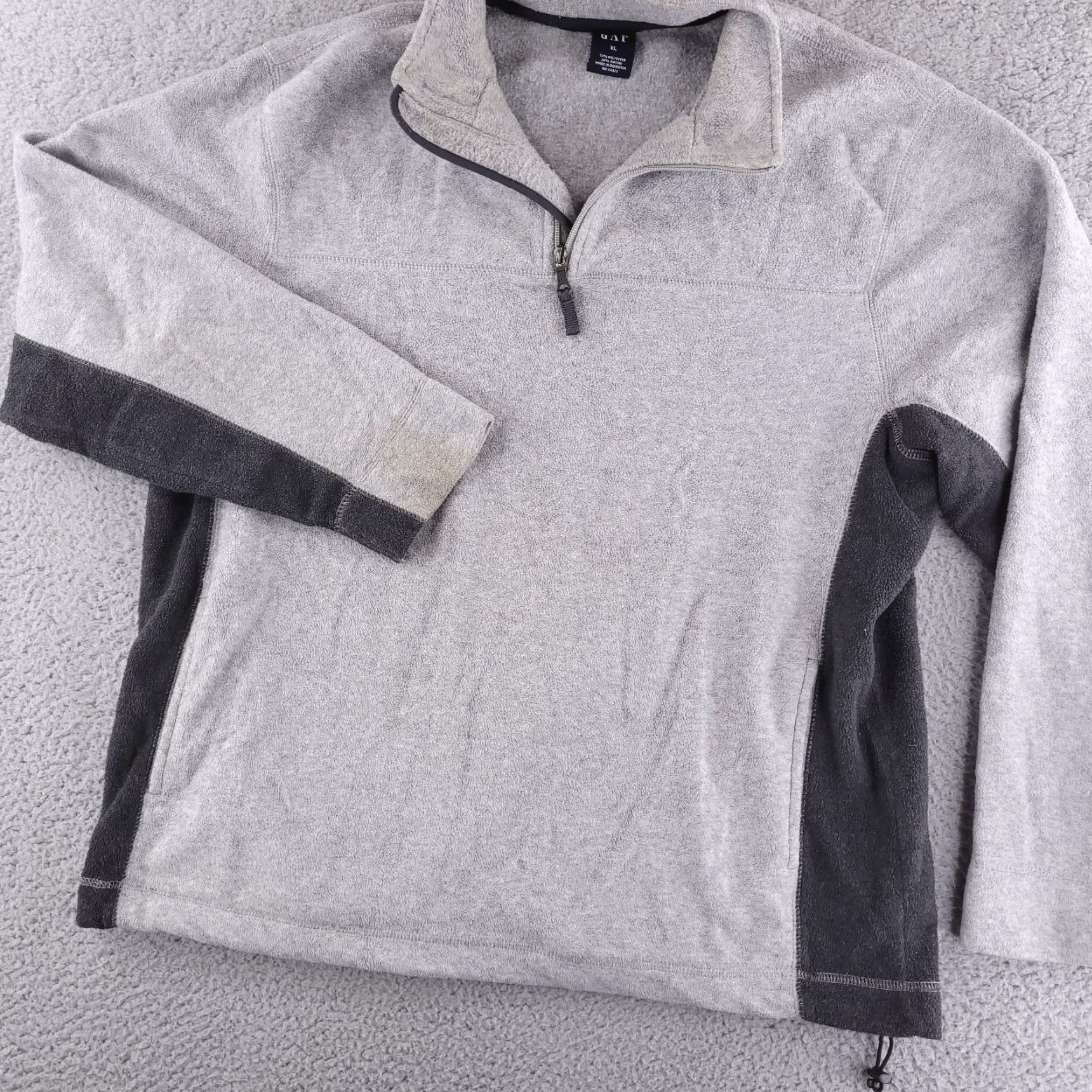 Gap VINTAGE Gap Sweater Mens XL Gray Fleece Pullover 1/4 Zip 90s Size US XL / EU 56 / 4 - 2 Thumbnail
