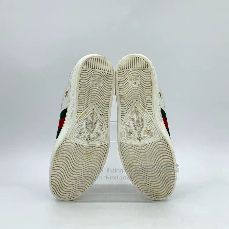 Gucci Gucci Ace Series White Striped Webbing Bee Embroidery Lace Size US 8 / EU 41 - 5 Thumbnail