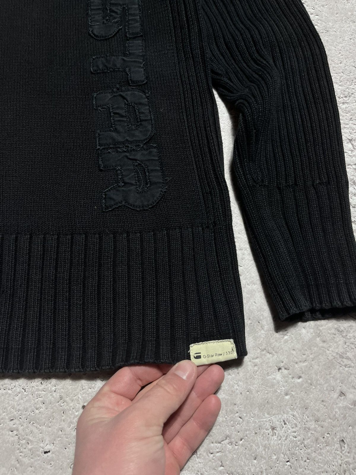 G-Star × Hysteric Glamour Y2K G Star Knit Faded Ribbed Vintage Sweater Size US L / EU 52-54 / 3 - 4 Thumbnail