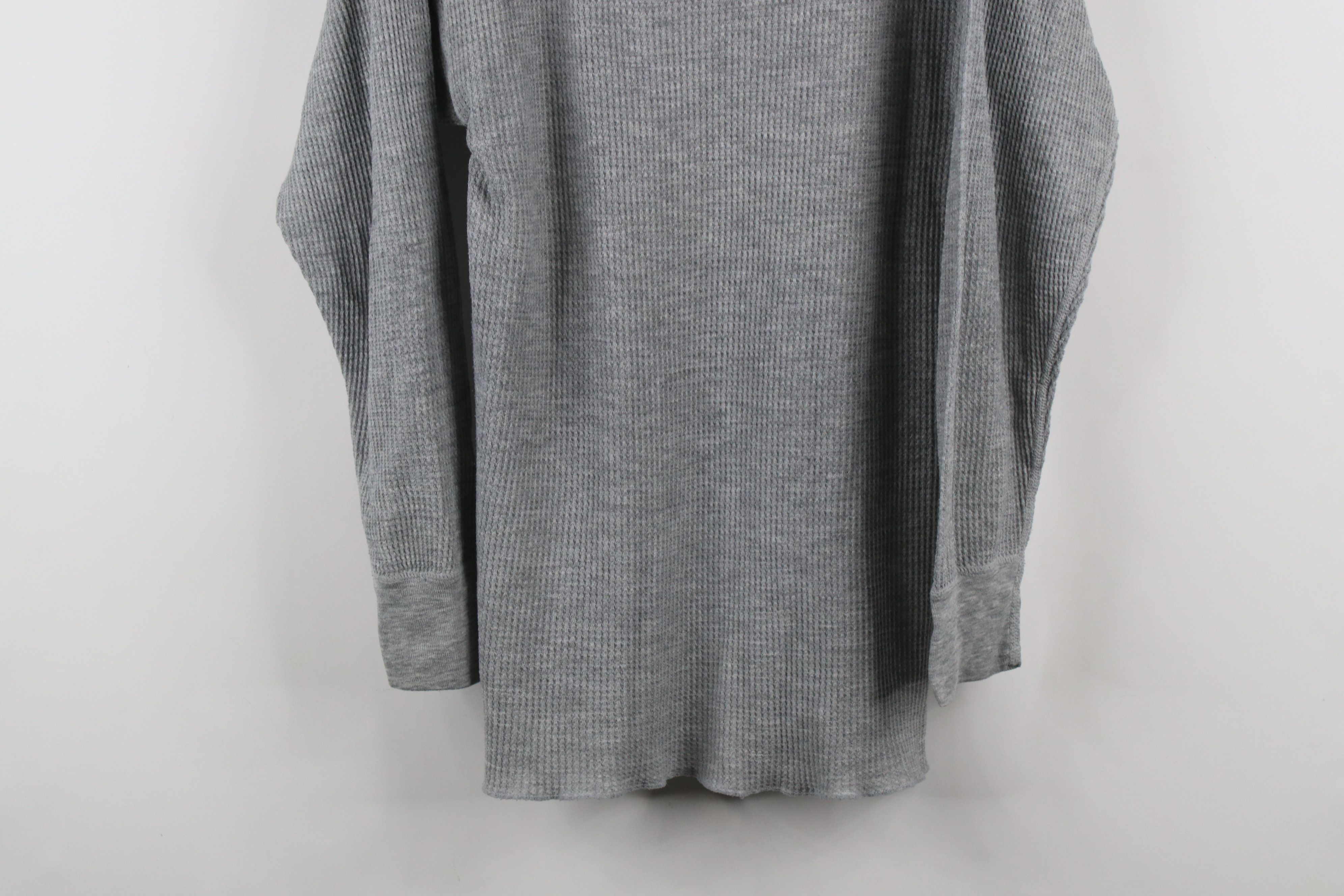Vintage Vintage 70s Streetwear Thermal Waffle Knit T-Shirt Gray USA Size US XL / EU 56 / 4 - 3 Thumbnail