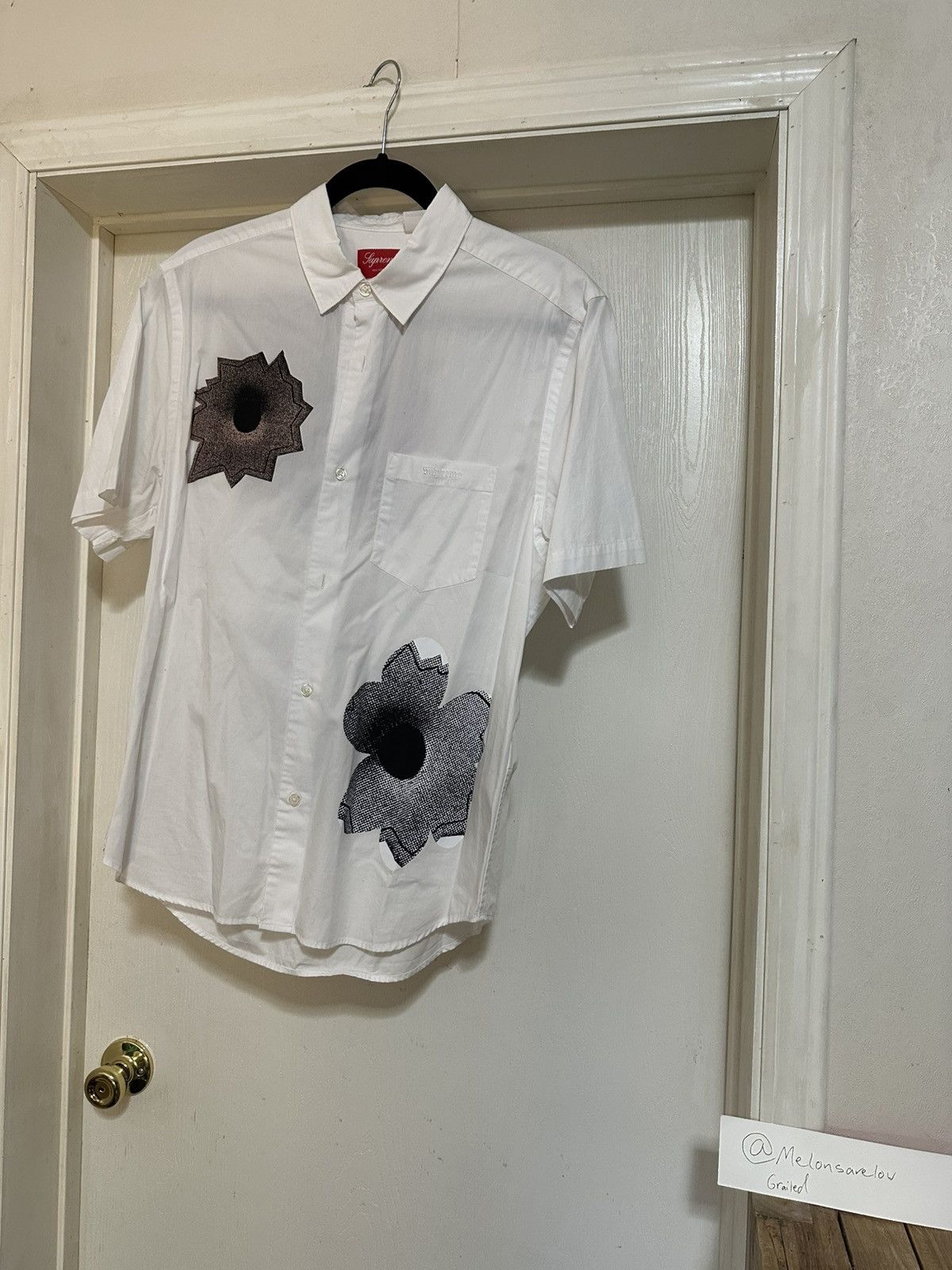 Supreme Nate Lowman S/S Shirt - White, Medium Size US M / EU 48-50 / 2 - 2 Thumbnail