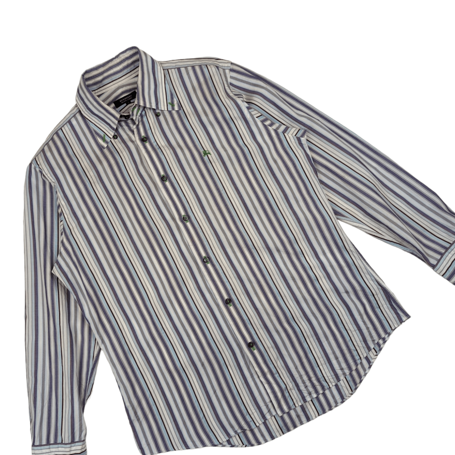 Burberry BURBERRY Striped Button Up Shirt Size US L / EU 52-54 / 3 - 2 Thumbnail