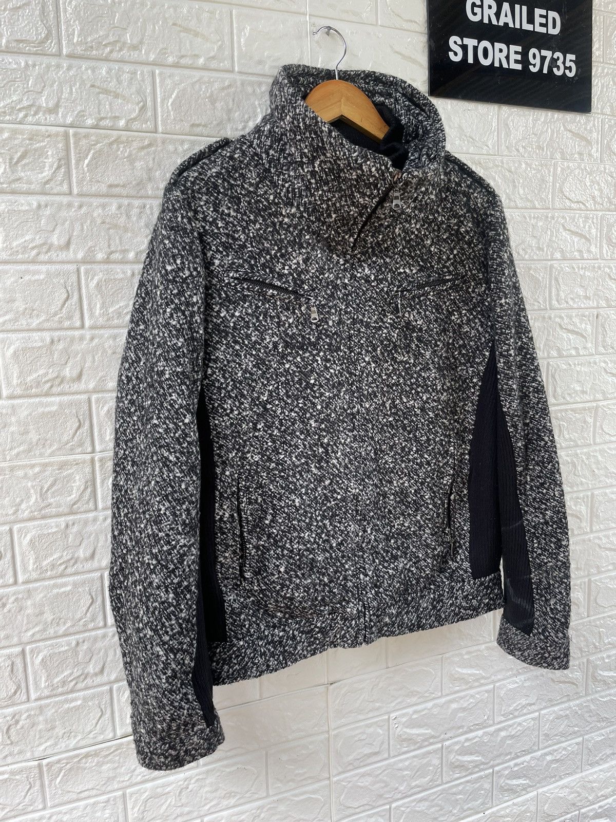 Japanese Brand Vintage Semantic Design Zipper Jacket Size US L / EU 52-54 / 3 - 3 Thumbnail
