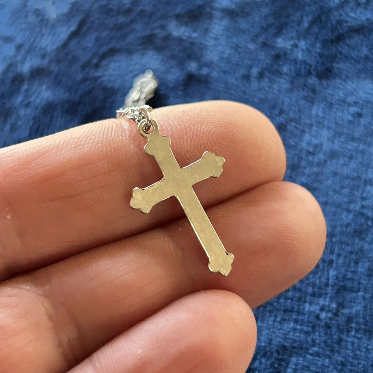 Handmade Handcrafted vintage filigree cross pendant on chain necklace Size ONE SIZE - 7 Thumbnail