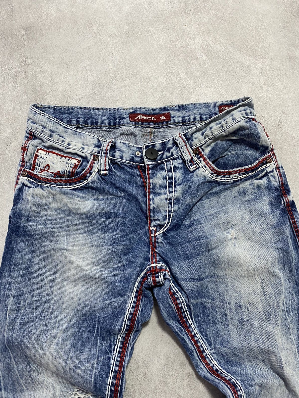Japanese Brand 👖Vintage Japanase Jeans Amica STYLE TRU RELIGION Size US 32 / EU 48 - 5 Thumbnail