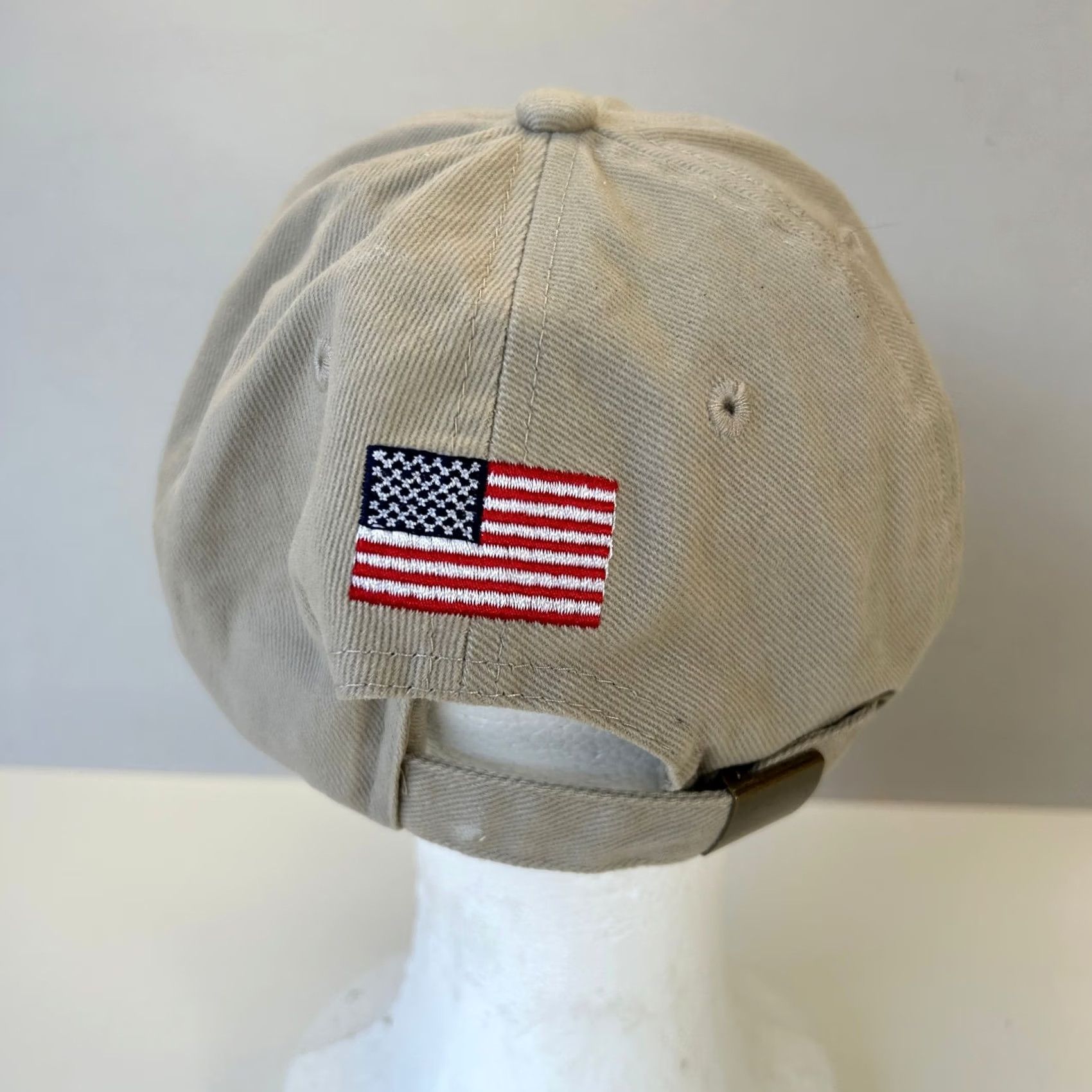 Vintage VINTAGE Nike Shirt Mens Beige USA Olympics Hat Strapback Dad 5 Rings American Flag Bill Mat Hat Size ONE SIZE - 4 Thumbnail