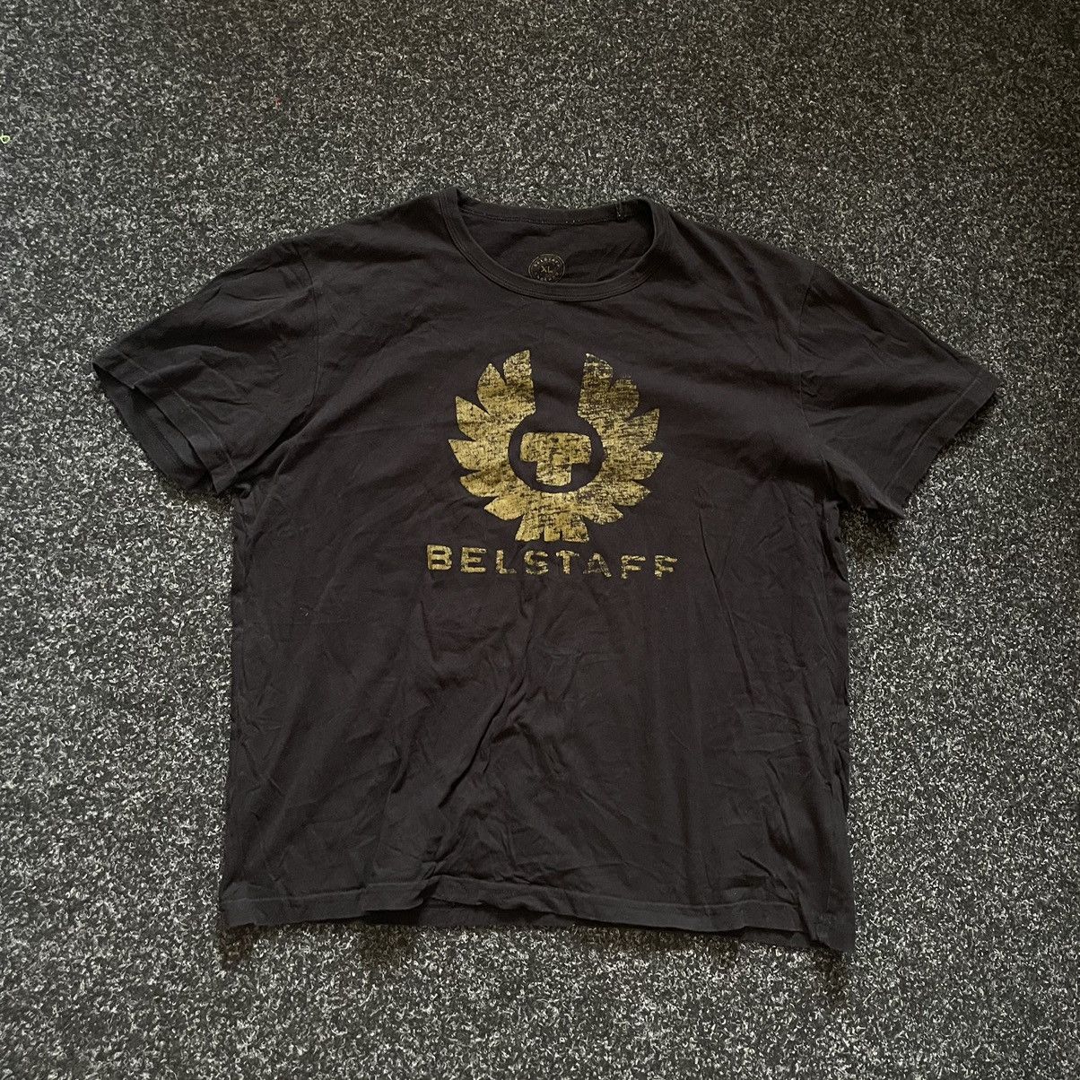 Band Tees × Belstaff Belstaff tee shirt black band big logo old money man Size US XL / EU 56 / 4 - 1 Thumbnail