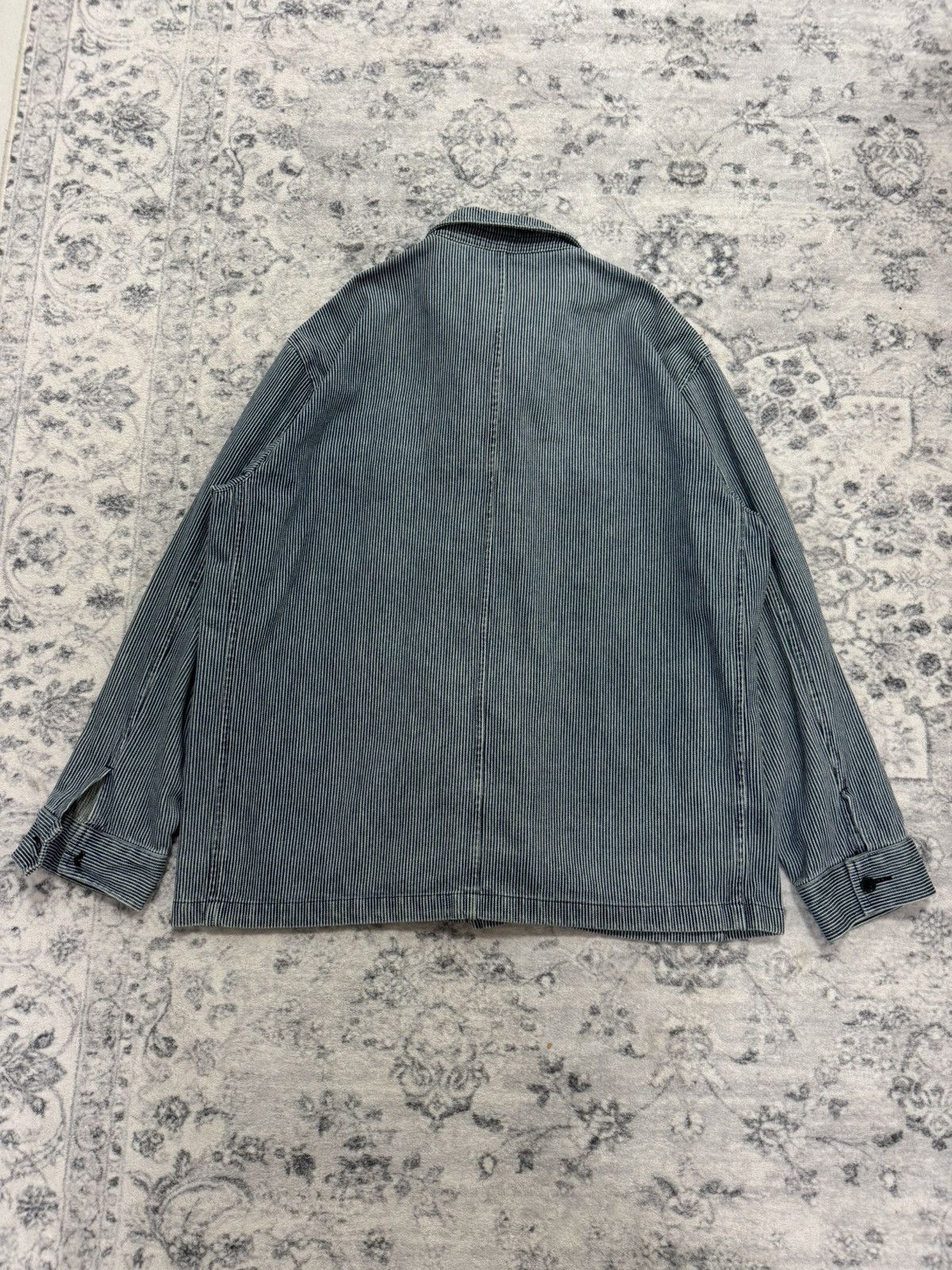 Japanese Brand VINTAGE BC FACTORY HICKORY SLASH POCKET JACKET Size US L / EU 52-54 / 3 - 7 Thumbnail