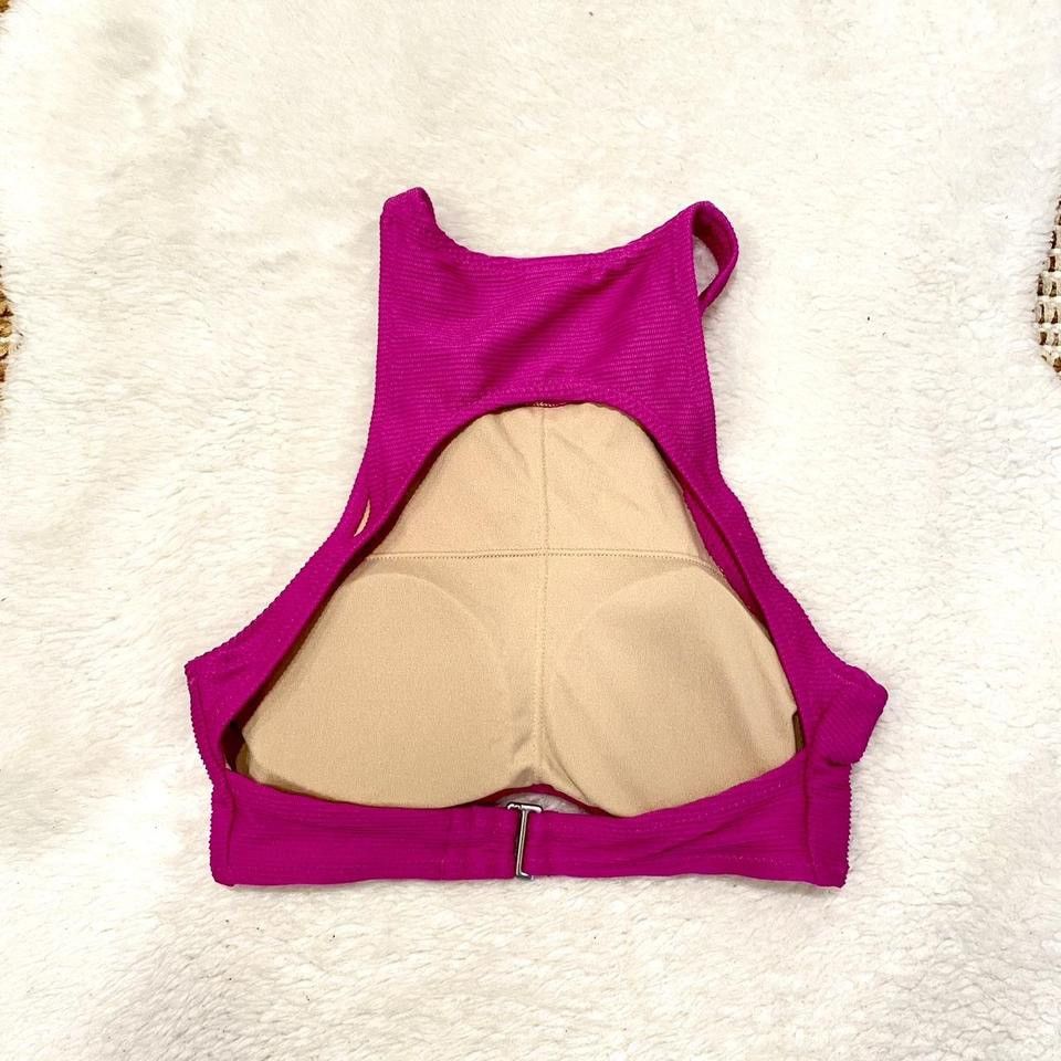 Other Brand New Deep Fuchsia High Neck Bikini Top Size XS / US 0-2 / IT 36-38 - 2 Thumbnail